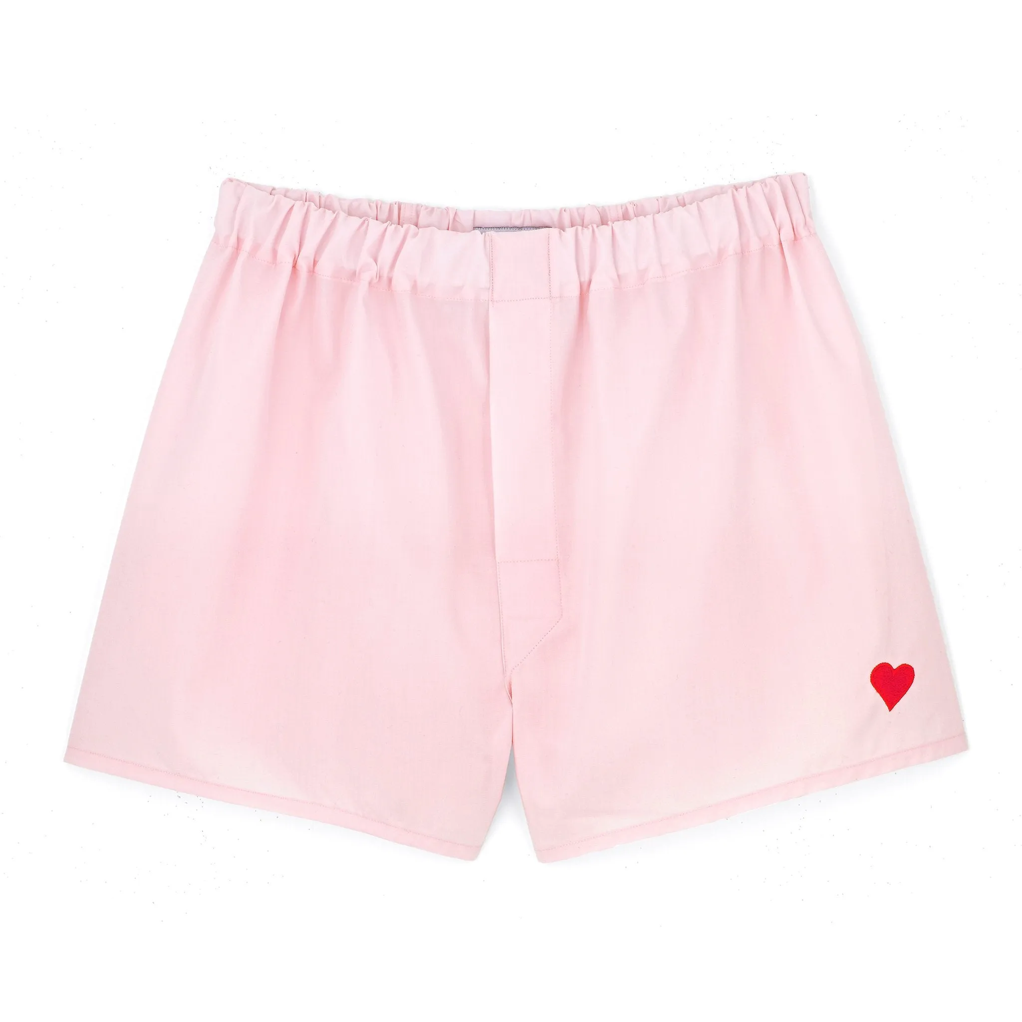 Love Heart Pink Superior Cotton Boxer Shorts - Classic Fit sold by Emma Willis