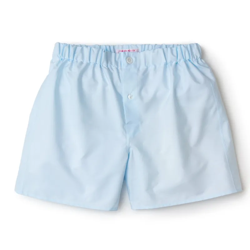 Ice Blue Superior Cotton Boxer Shorts - Slim Fit sold by Emma Willis