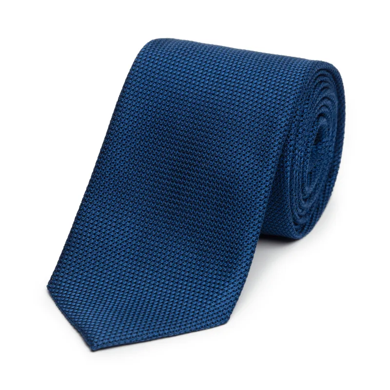 Cobalt Grenadine Silk Tie made by Emma Willis
