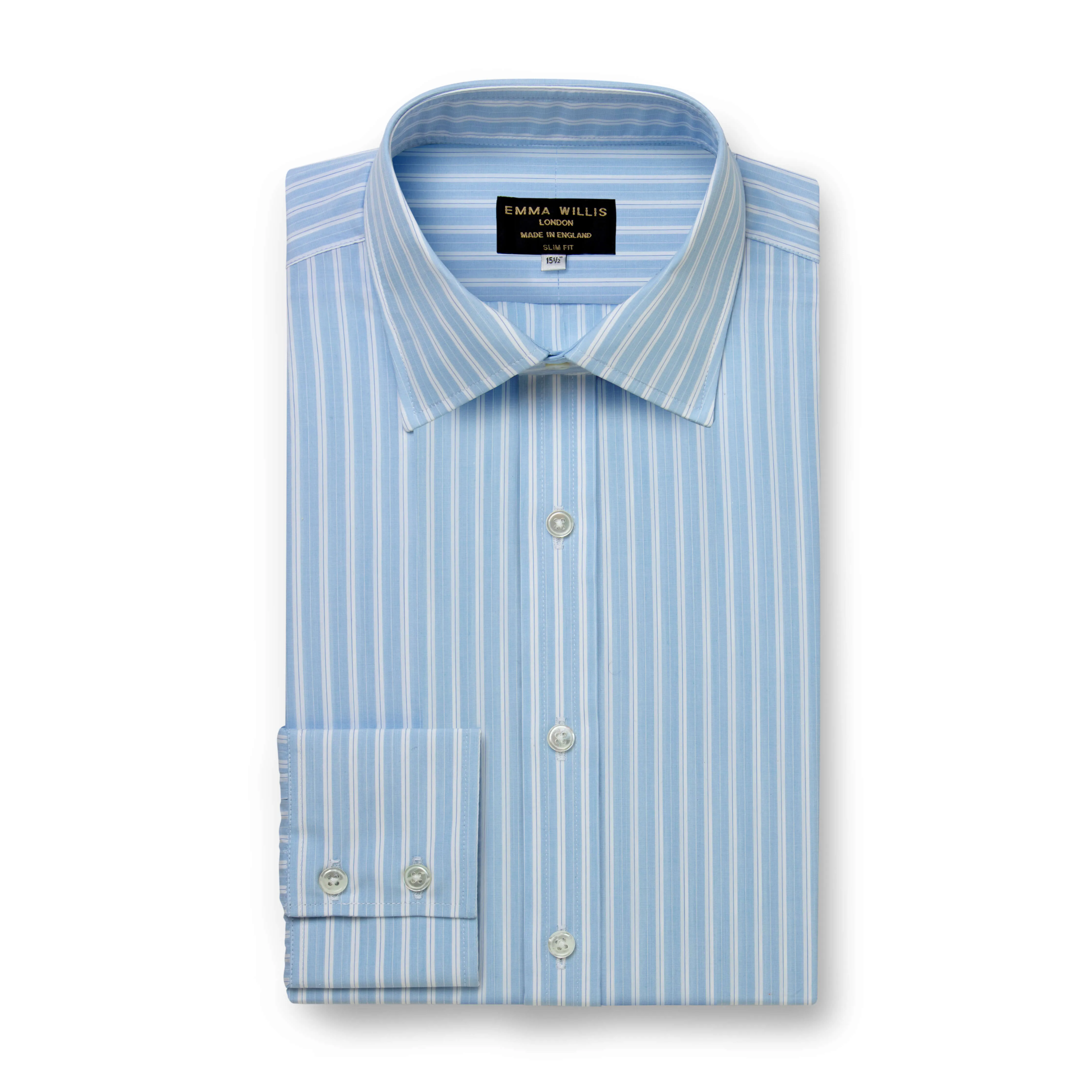 Fine Navy/White/Blue Chalk Stripe Shirt - New sold by Emma Willis