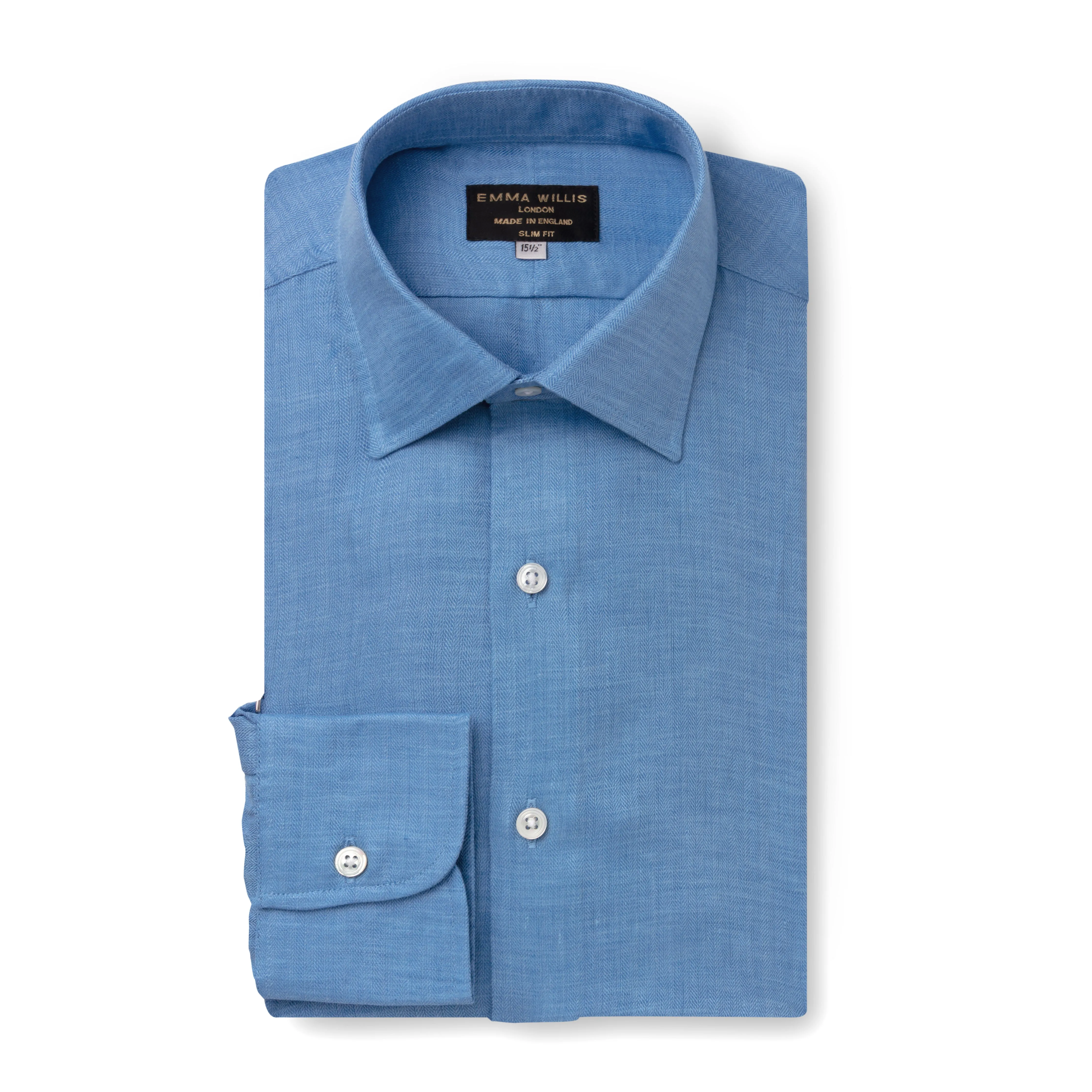 Bluebell Herringbone Linen Shirt sold by Emma Willis product image thumbnail 2
