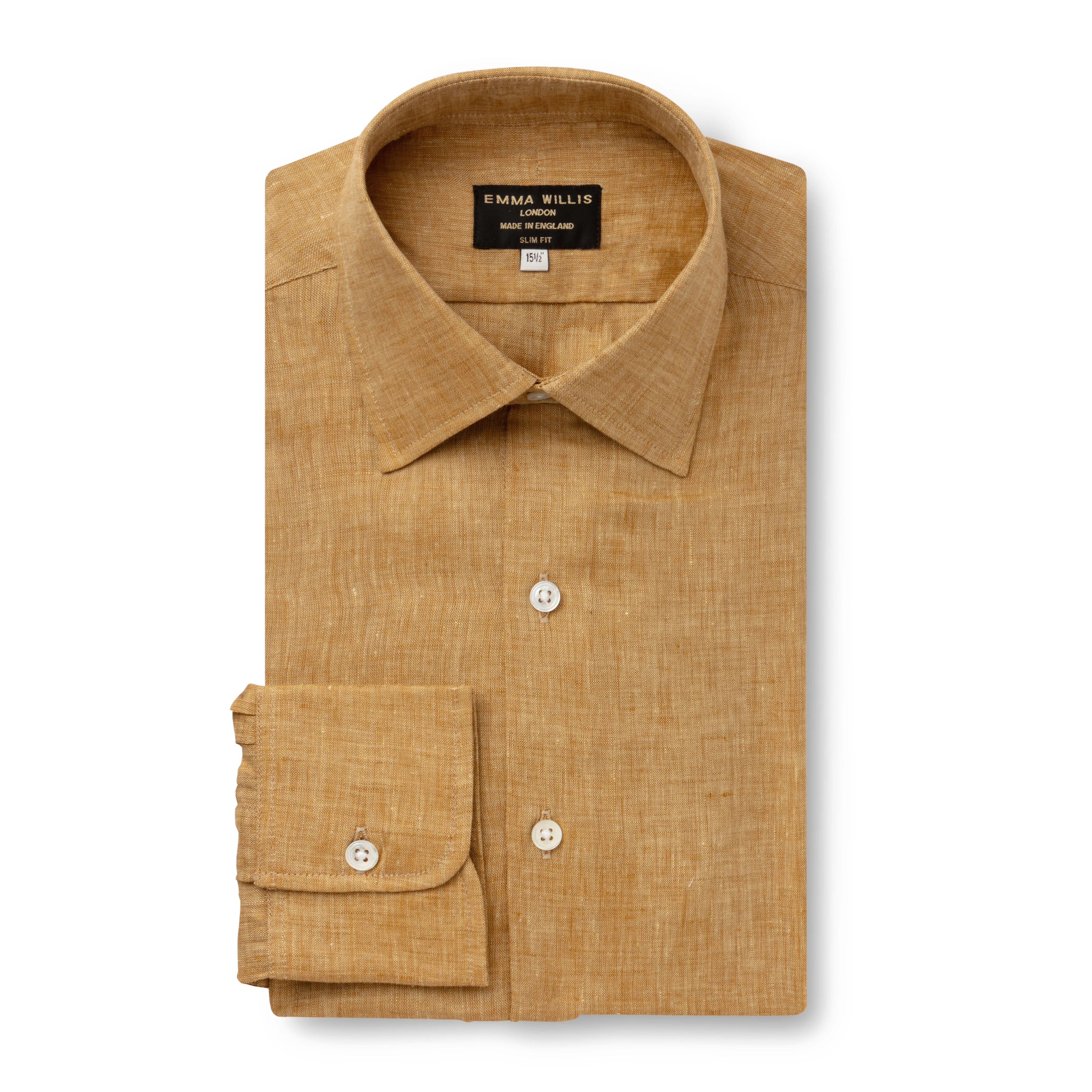 Ochre Linen Shirt sold by Emma Willis product image thumbnail 2