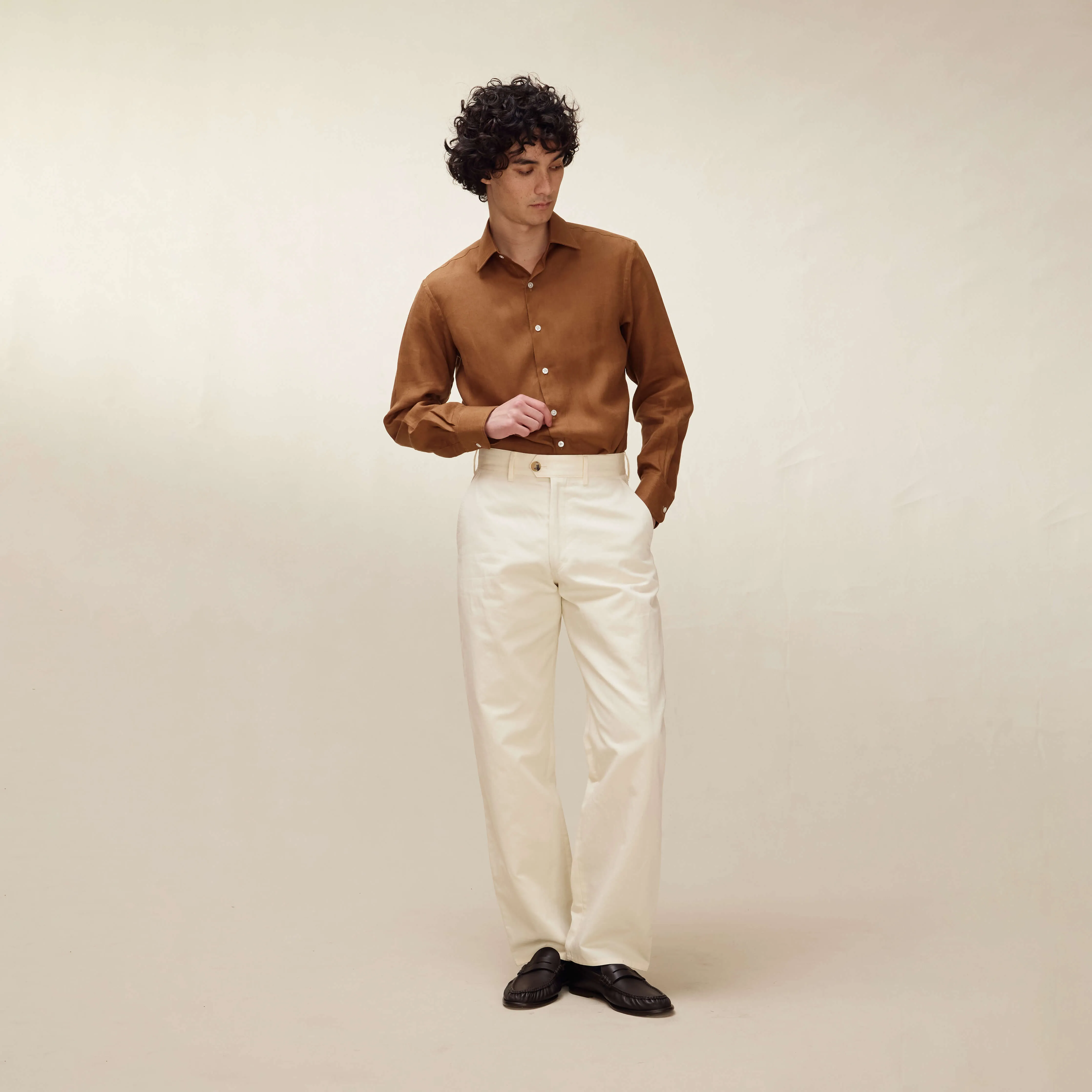 Tobacco Linen Shirt - New sold by Emma Willis product image thumbnail 2