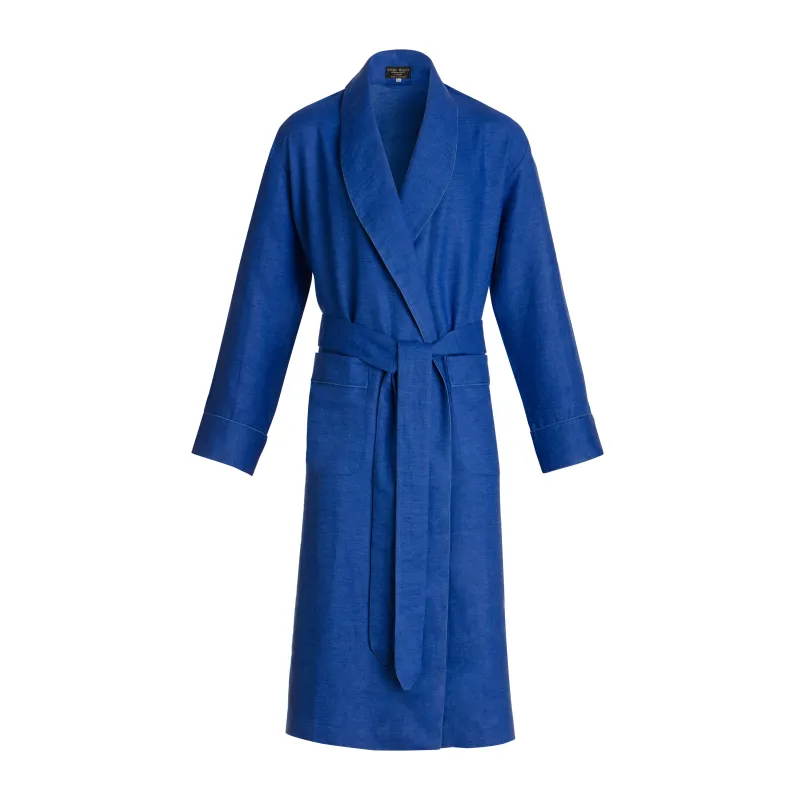 Cobalt Linen Dressing Gown - New made by Emma Willis