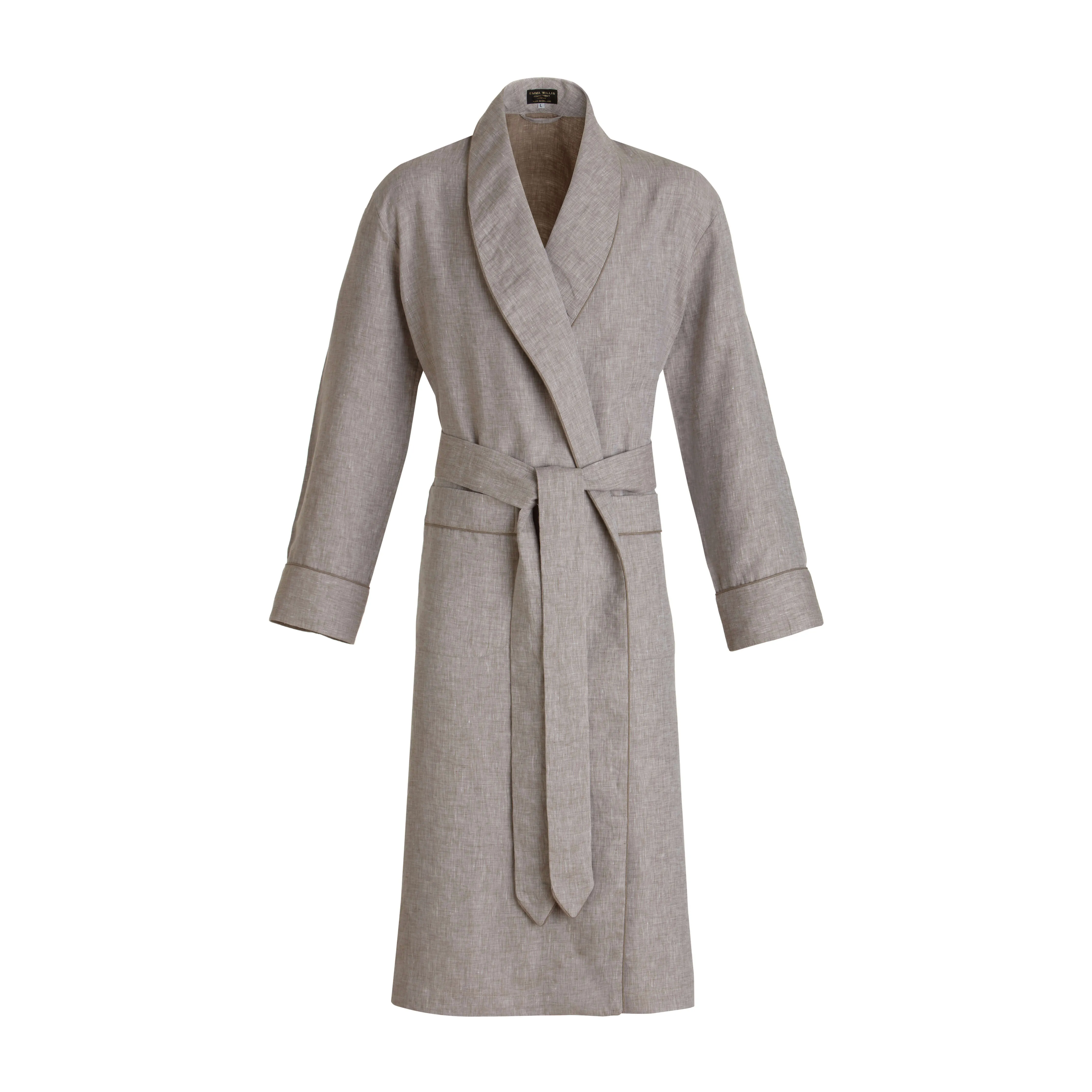 Latte Linen Dressing Gown - New sold by Emma Willis