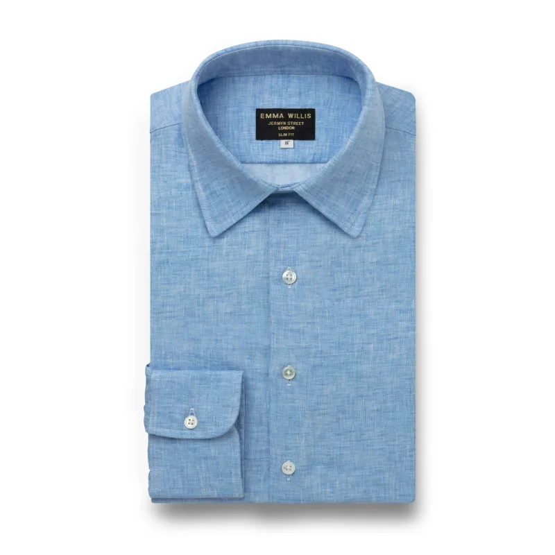 Faded Sky Linen Shirt - New made by Emma Willis