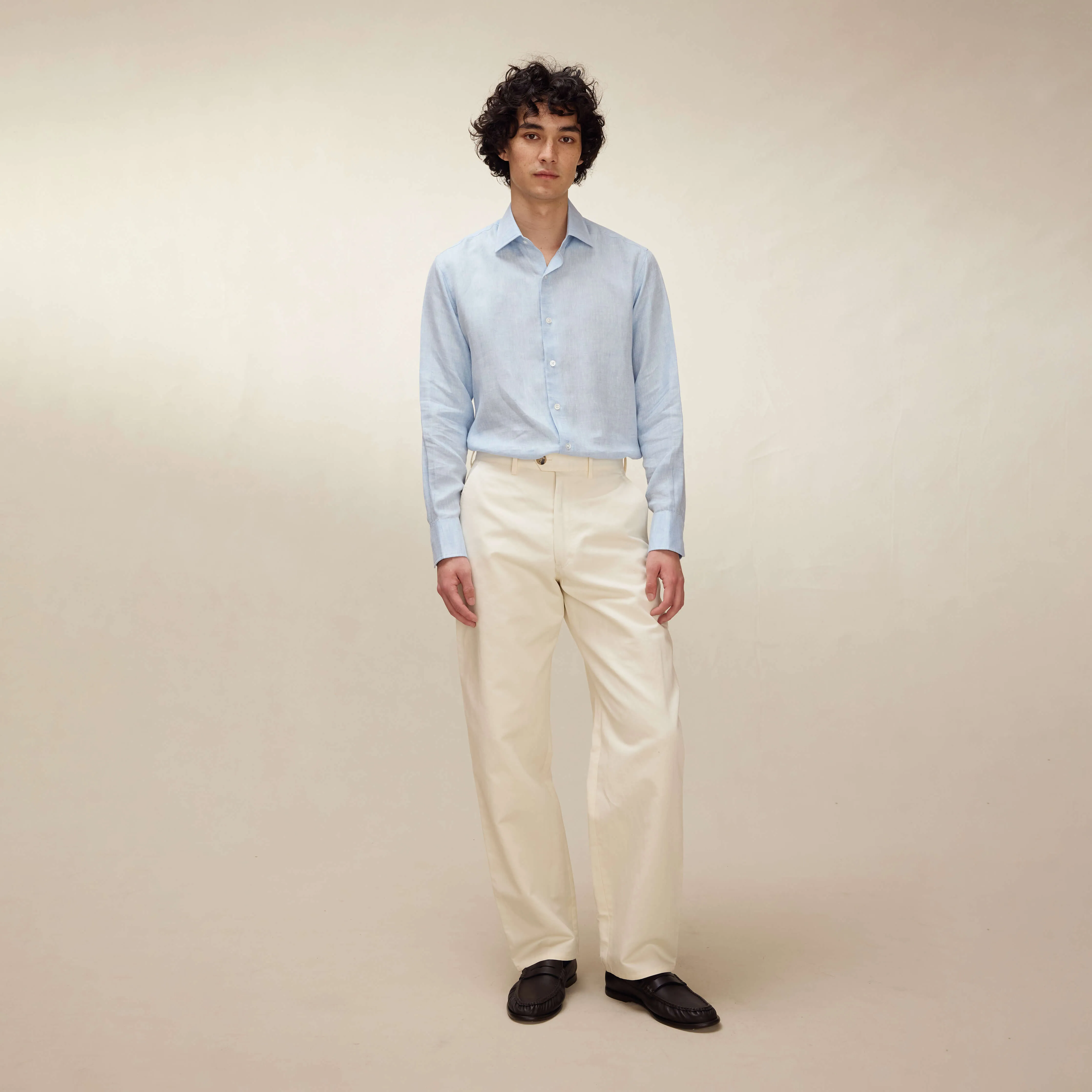 Sky Herringbone Linen Shirt - New sold by Emma Willis product image thumbnail 2
