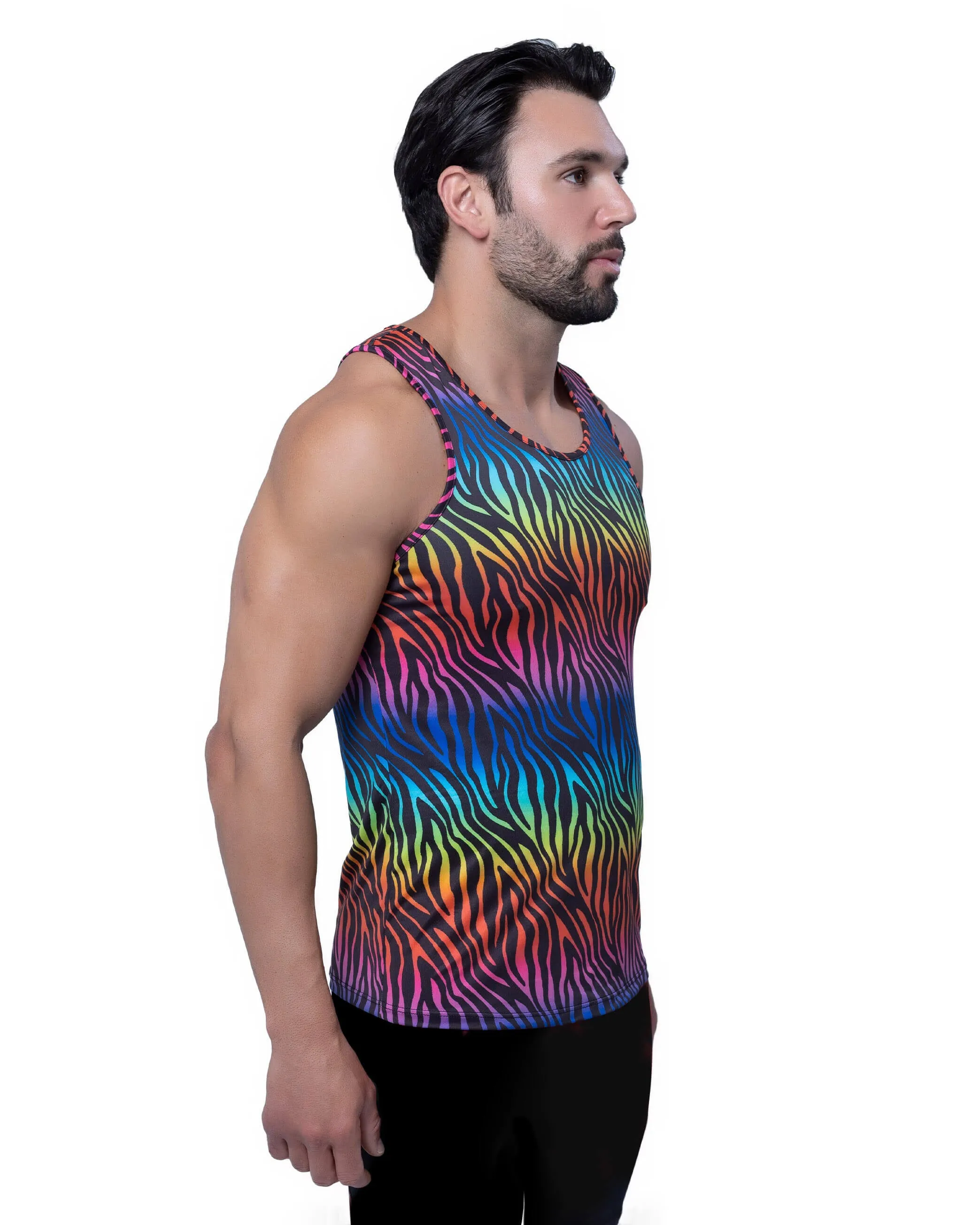 Pride Rainbow Tiger Tank Top sold by Matador product image thumbnail 2