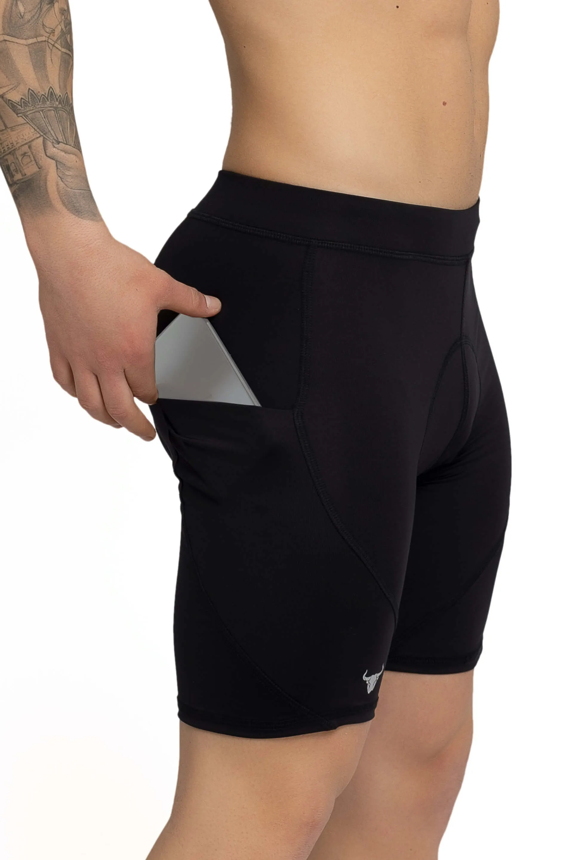 Black/Black Biker Shorts sold by Matador product image thumbnail 3