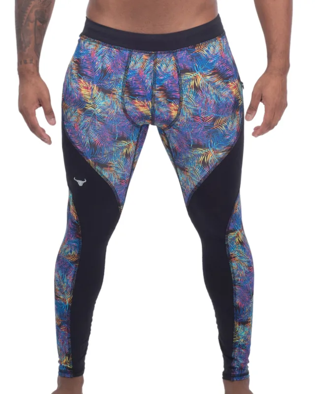 Neon Leaves Meggings sold by Matador