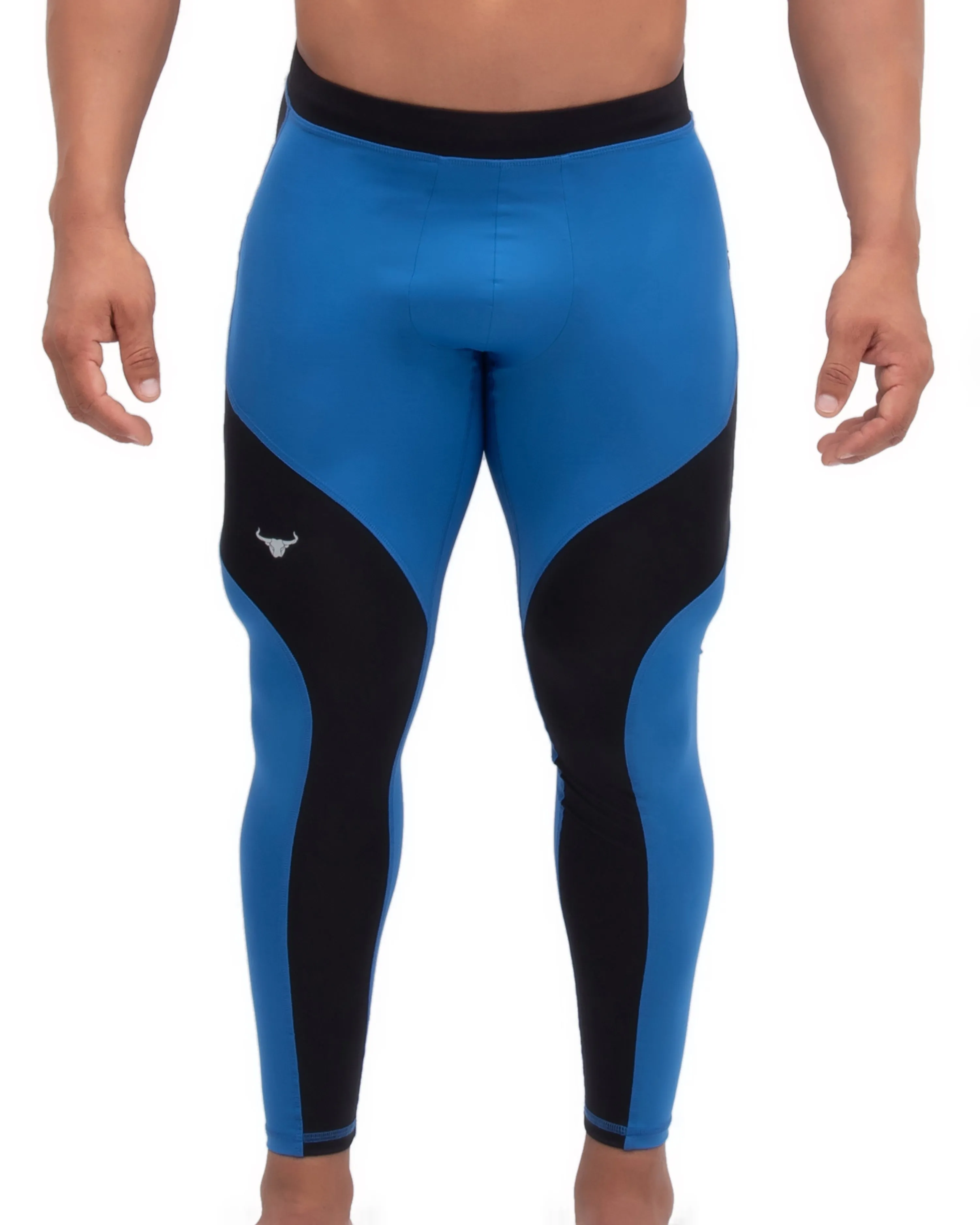 Blue/Black Meggings sold by Matador