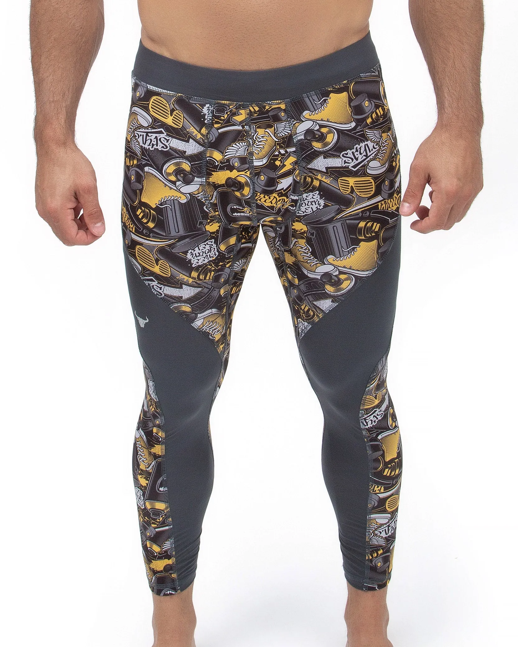 Gray Graffiti Meggings sold by Matador