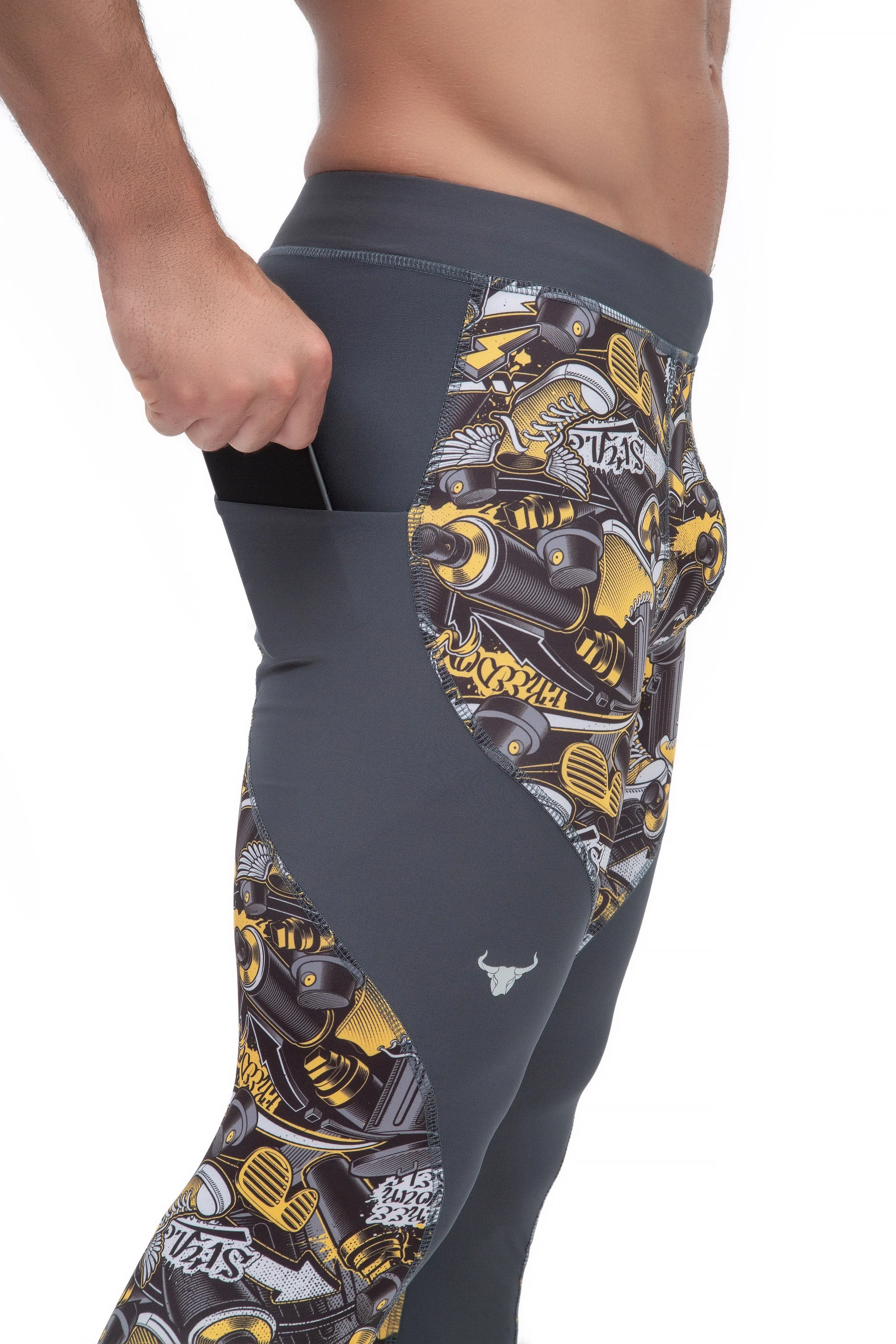 Gray Graffiti Meggings sold by Matador product image thumbnail 2