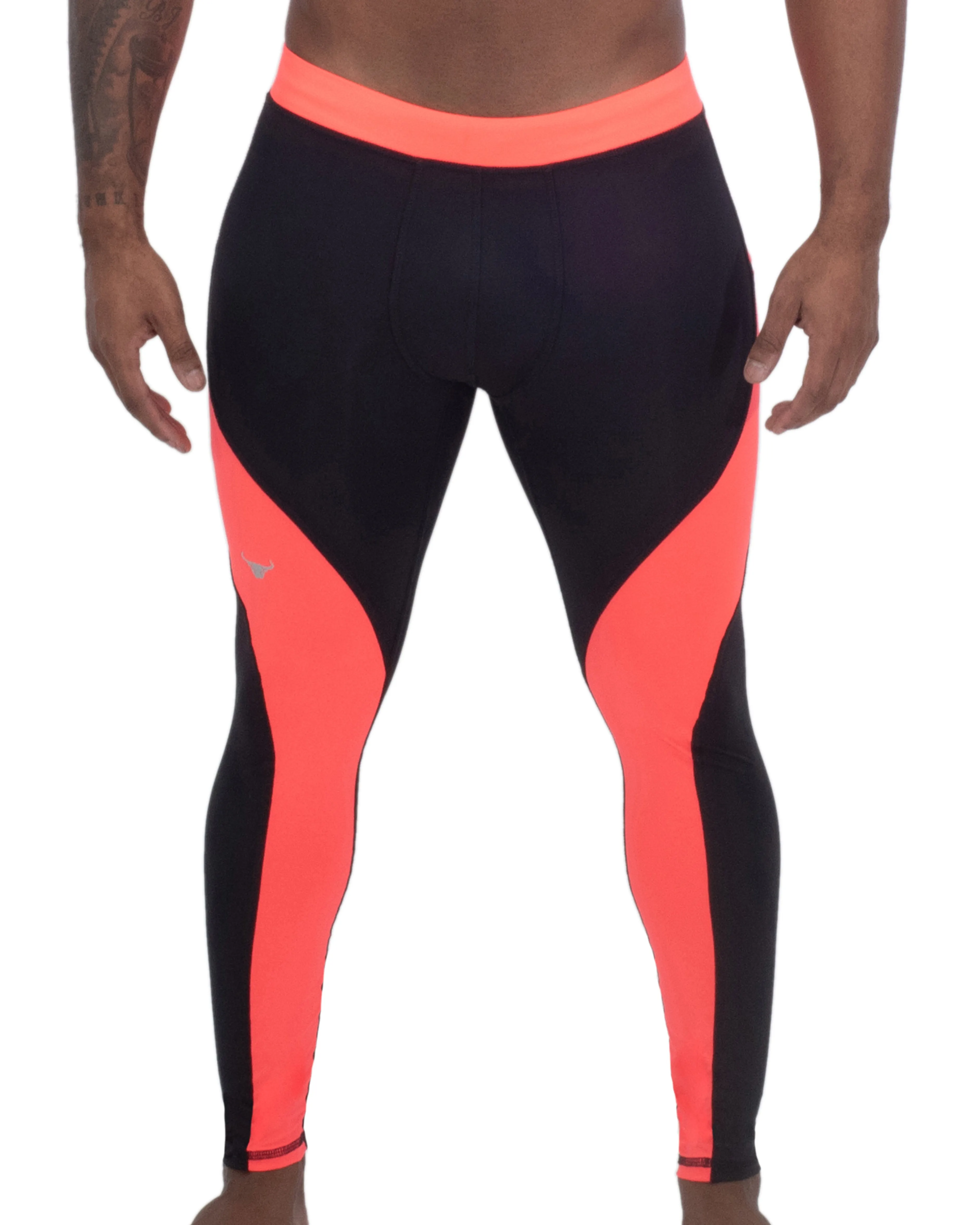 Black/Coral Meggings sold by Matador