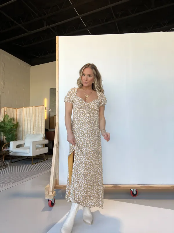 Daisy May Midi Dress Taupe sold by Chic by Ally B