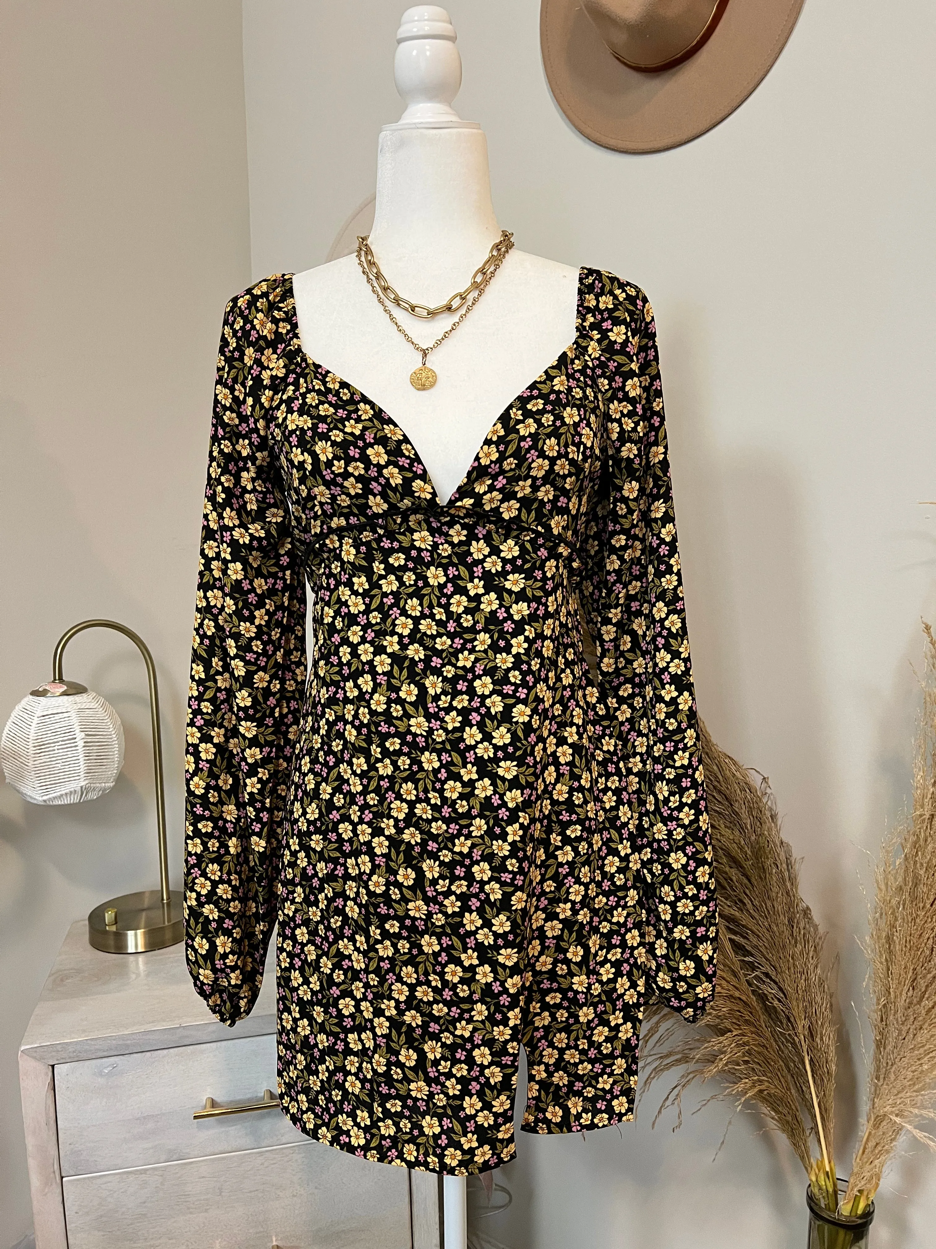 DITSY SLIT FRONT MINI DRESS sold by Chic by Ally B