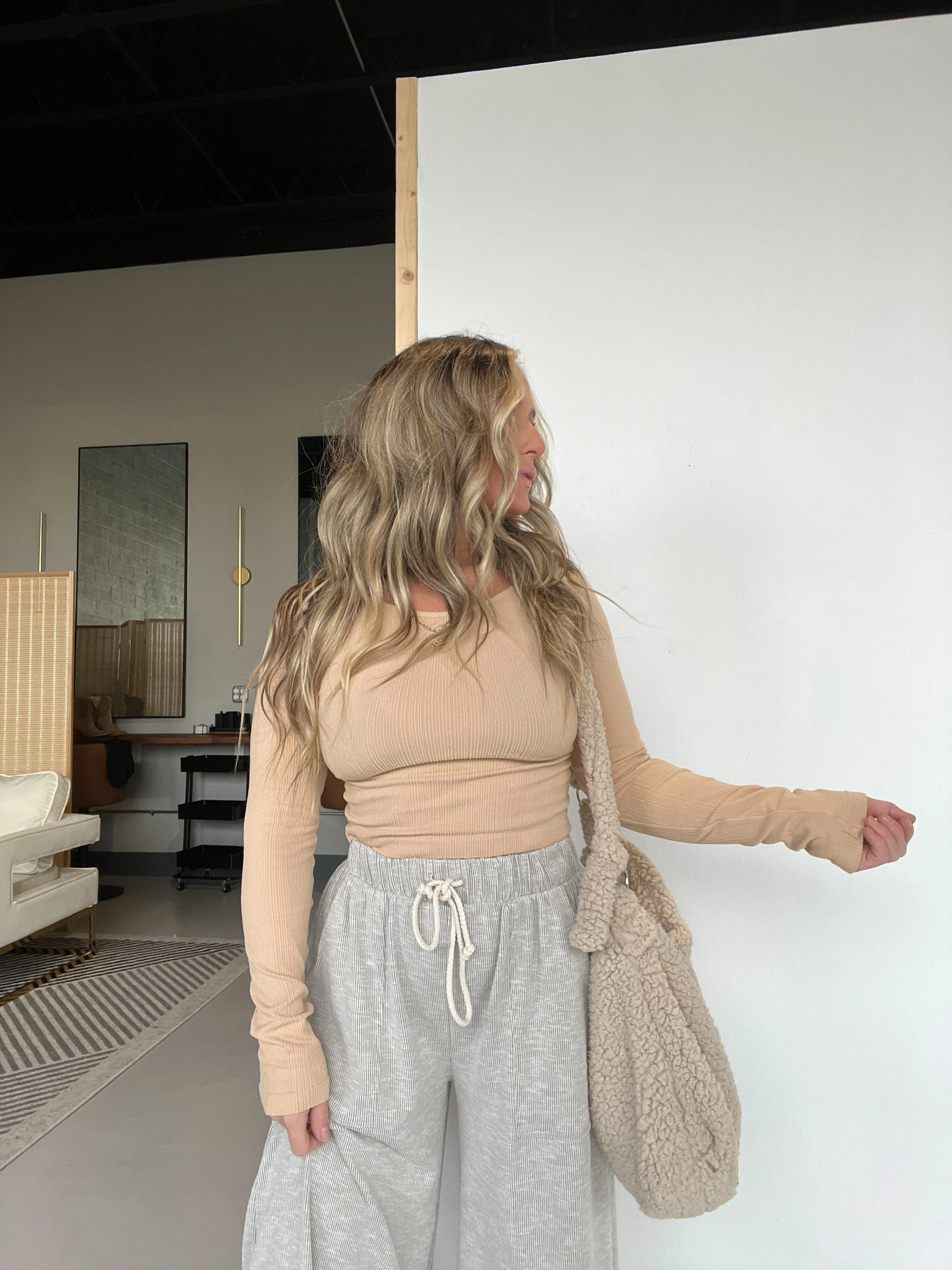 Plain Jane Long Sleeve Taupe sold by Chic by Ally B product image thumbnail 3