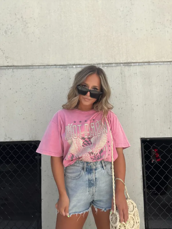 Rock N Roll Tee Washed Pink sold by Chic by Ally B