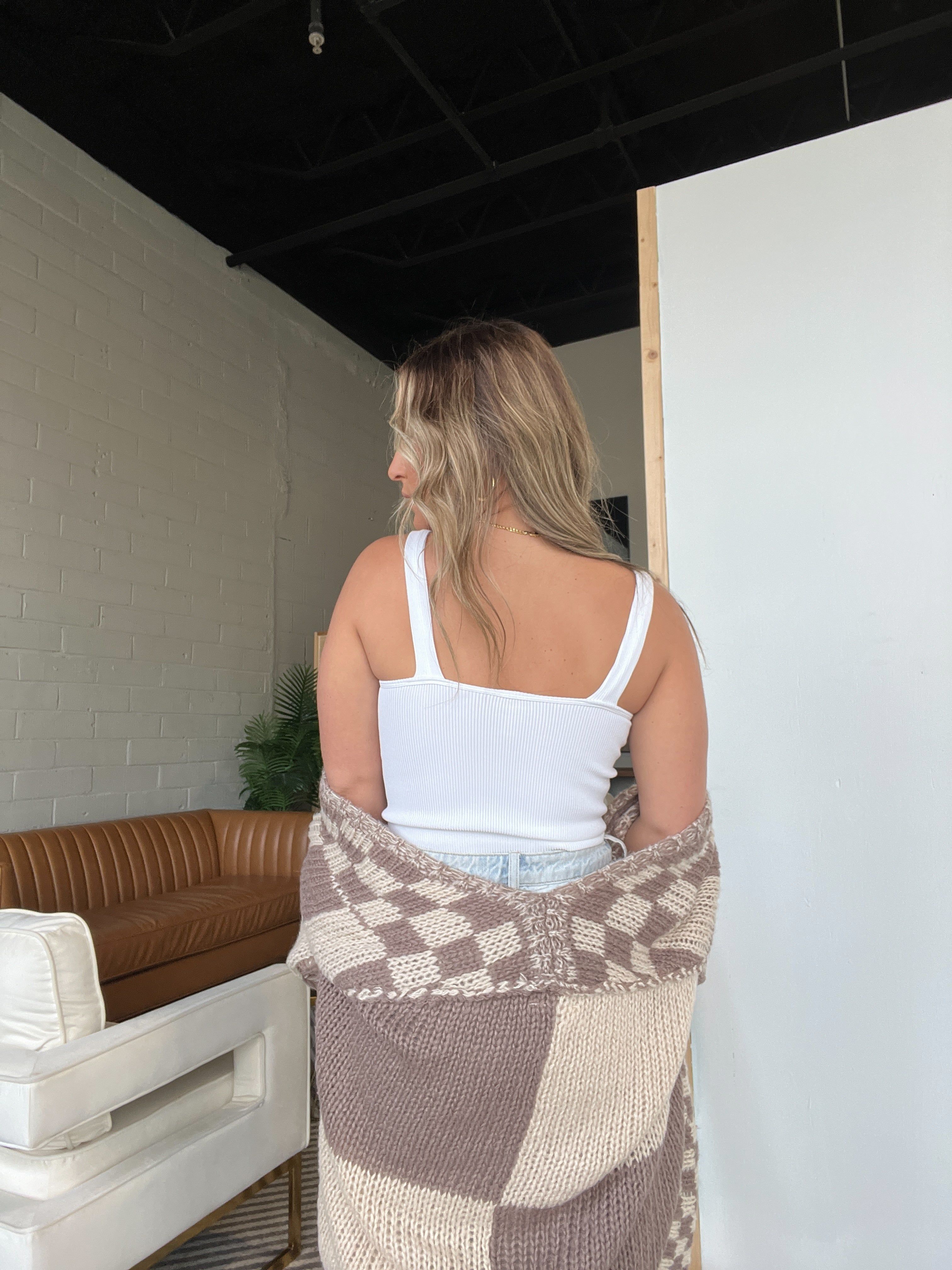 Nice Try Basic Ribbed Tank White sold by Chic by Ally B product image thumbnail 4