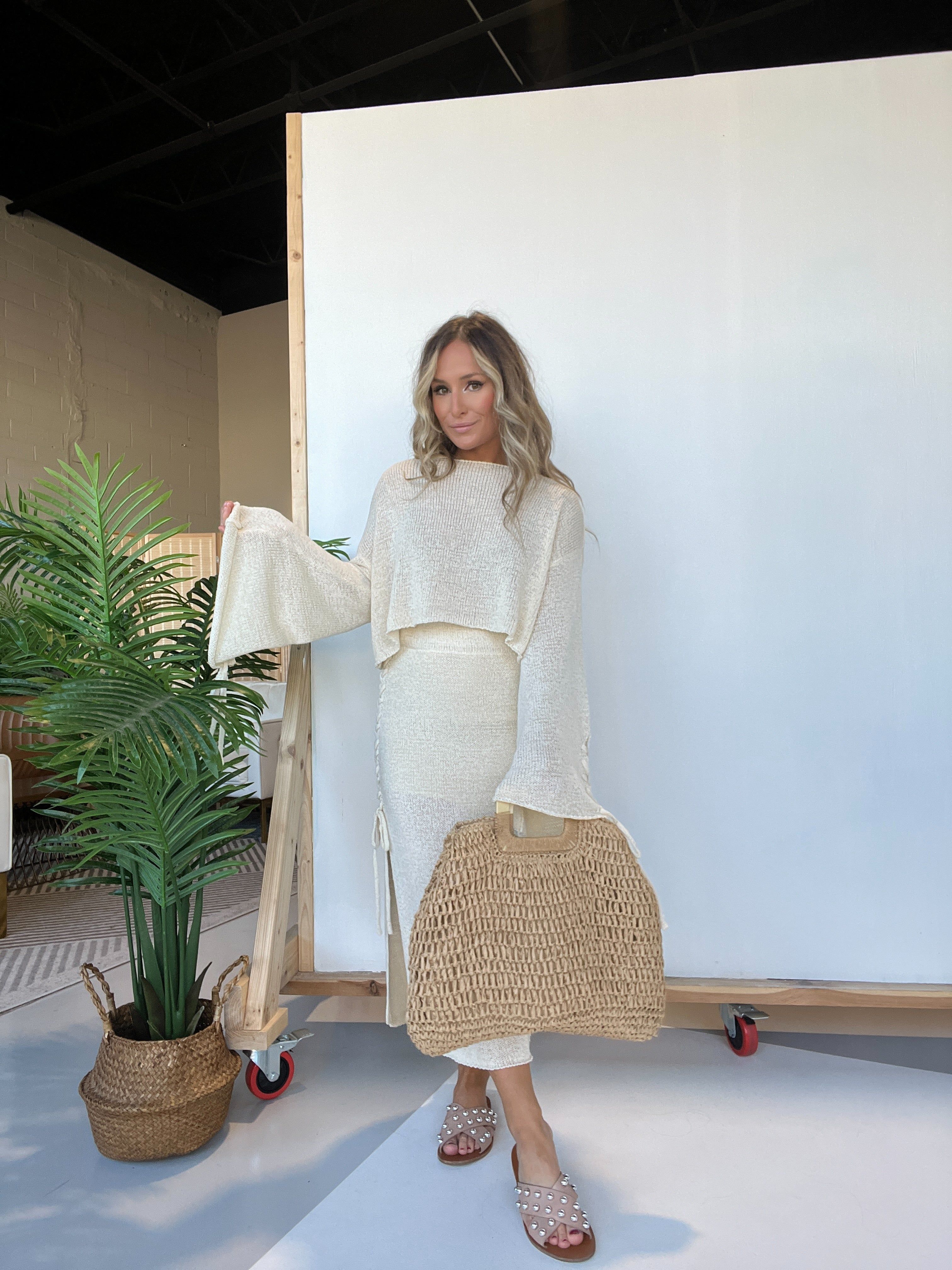 Tulum Nights Skirt Set Cream sold by Chic by Ally B product image thumbnail 2