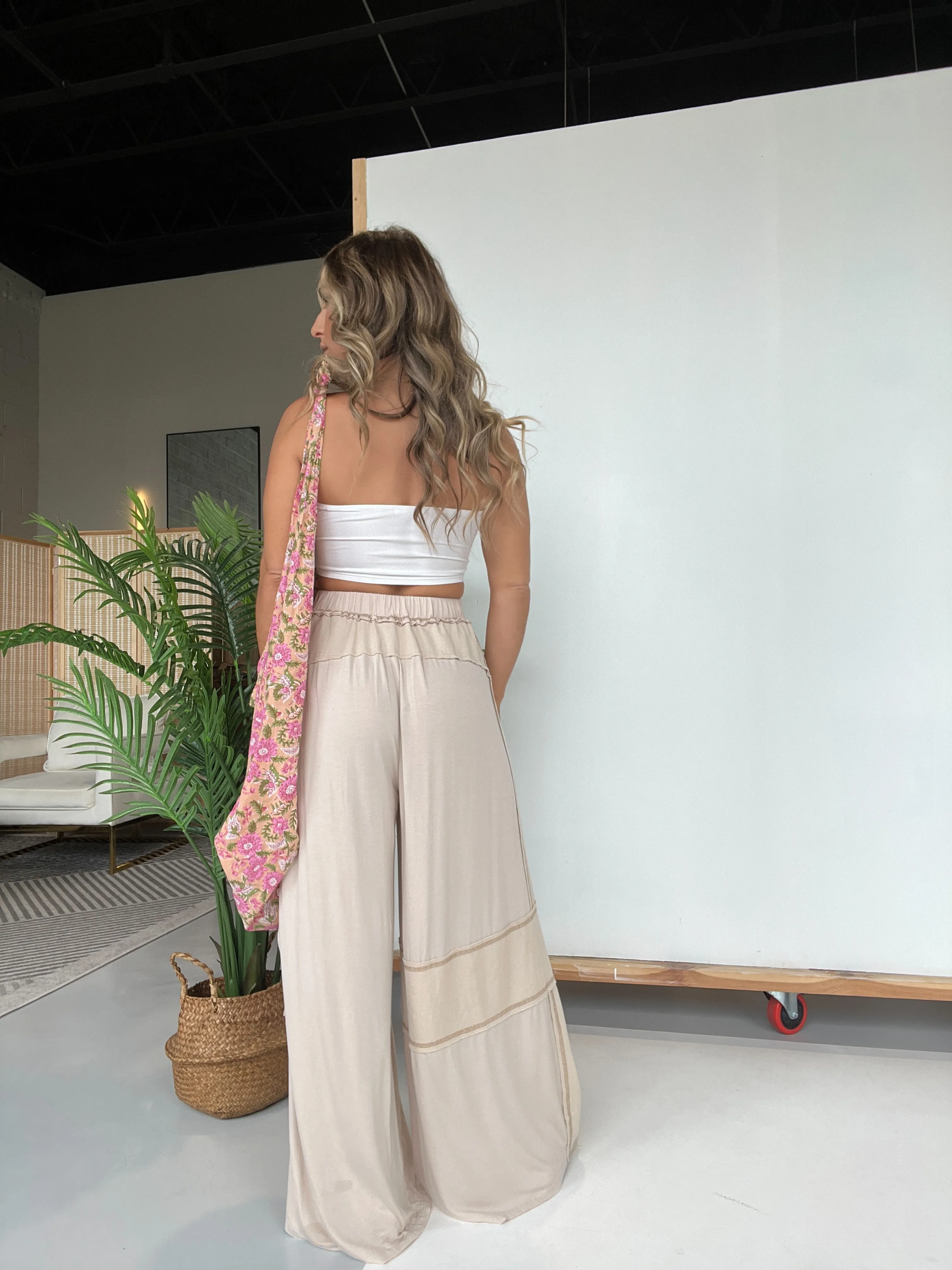 Relaxed Mornings Lounge Pants Oatmeal sold by Chic by Ally B product image thumbnail 3