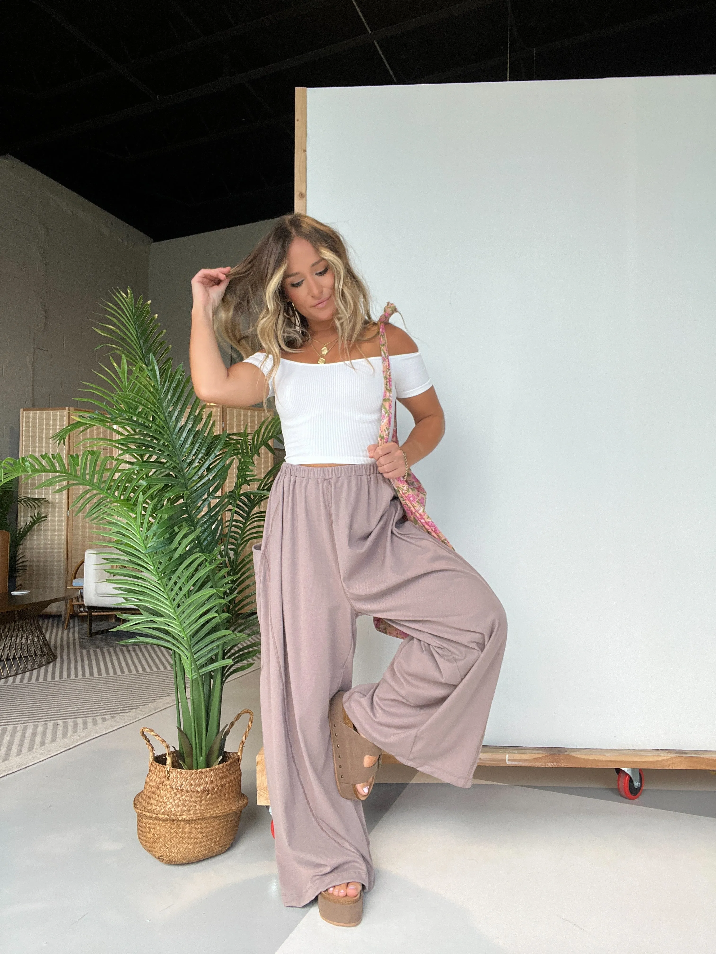 Dancing in The Moonlight Pants Mocha sold by Chic by Ally B product image thumbnail 5