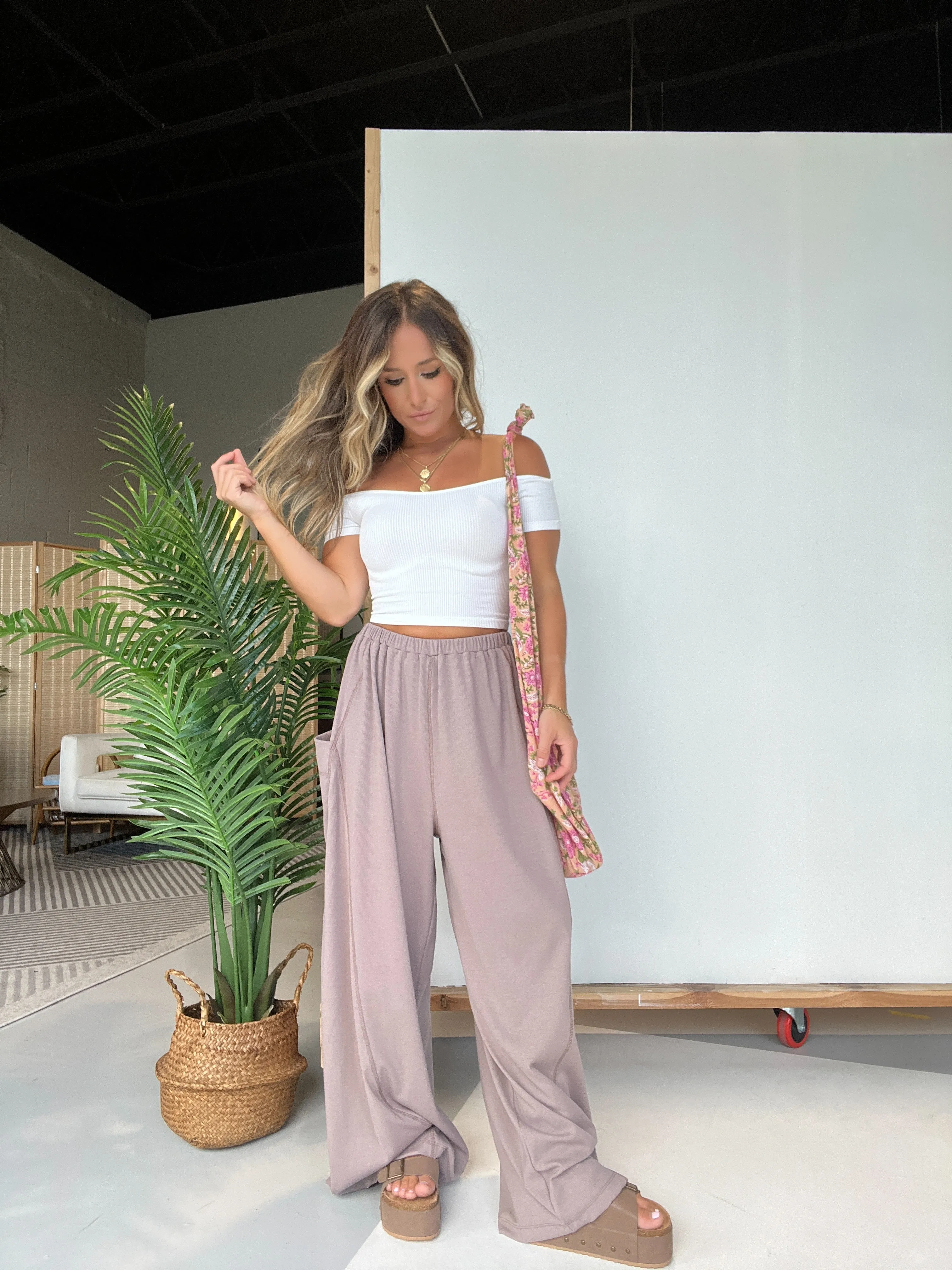 Dancing in The Moonlight Pants Mocha sold by Chic by Ally B product image thumbnail 2