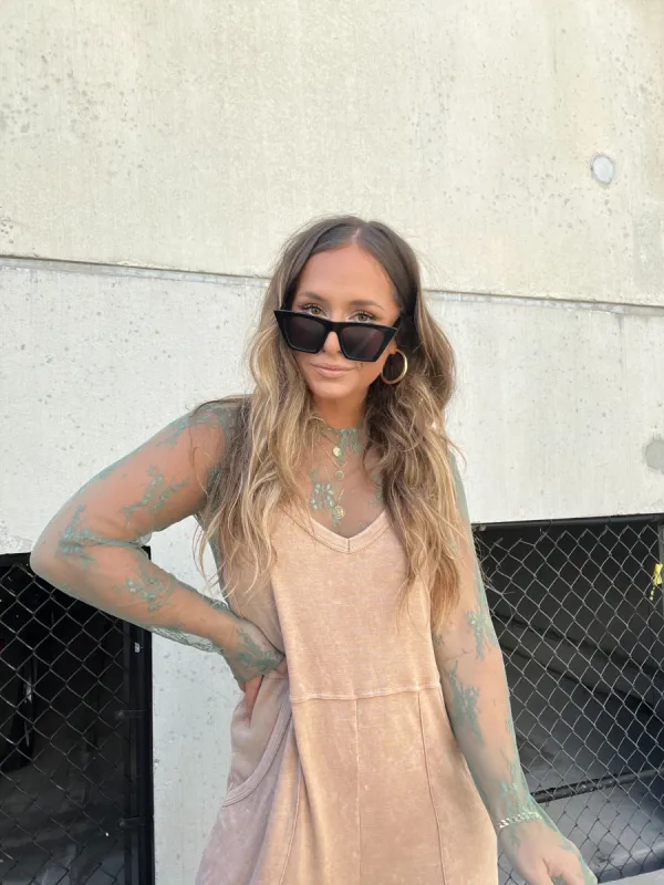 SHEER LACE LONG SLEEVE SAGE sold by Chic by Ally B