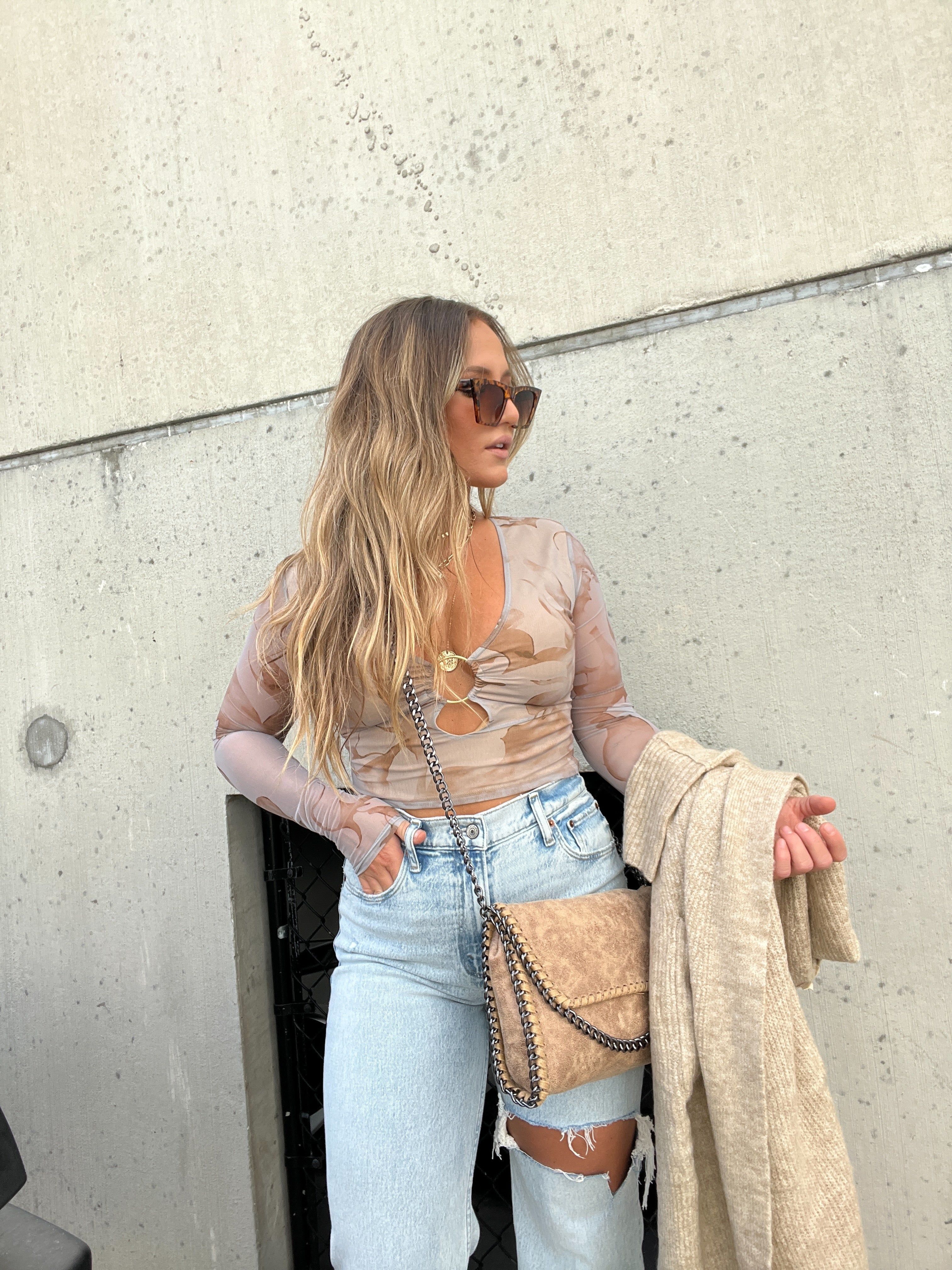 ABSTRACT O RING MESH TOP sold by Chic by Ally B product image thumbnail 2