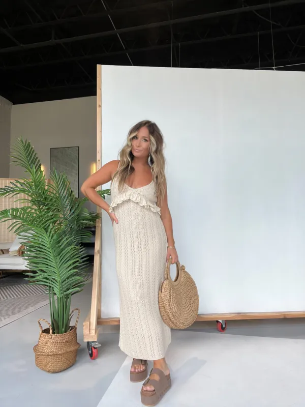 Inez Crochet Midi Dress sold by Chic by Ally B