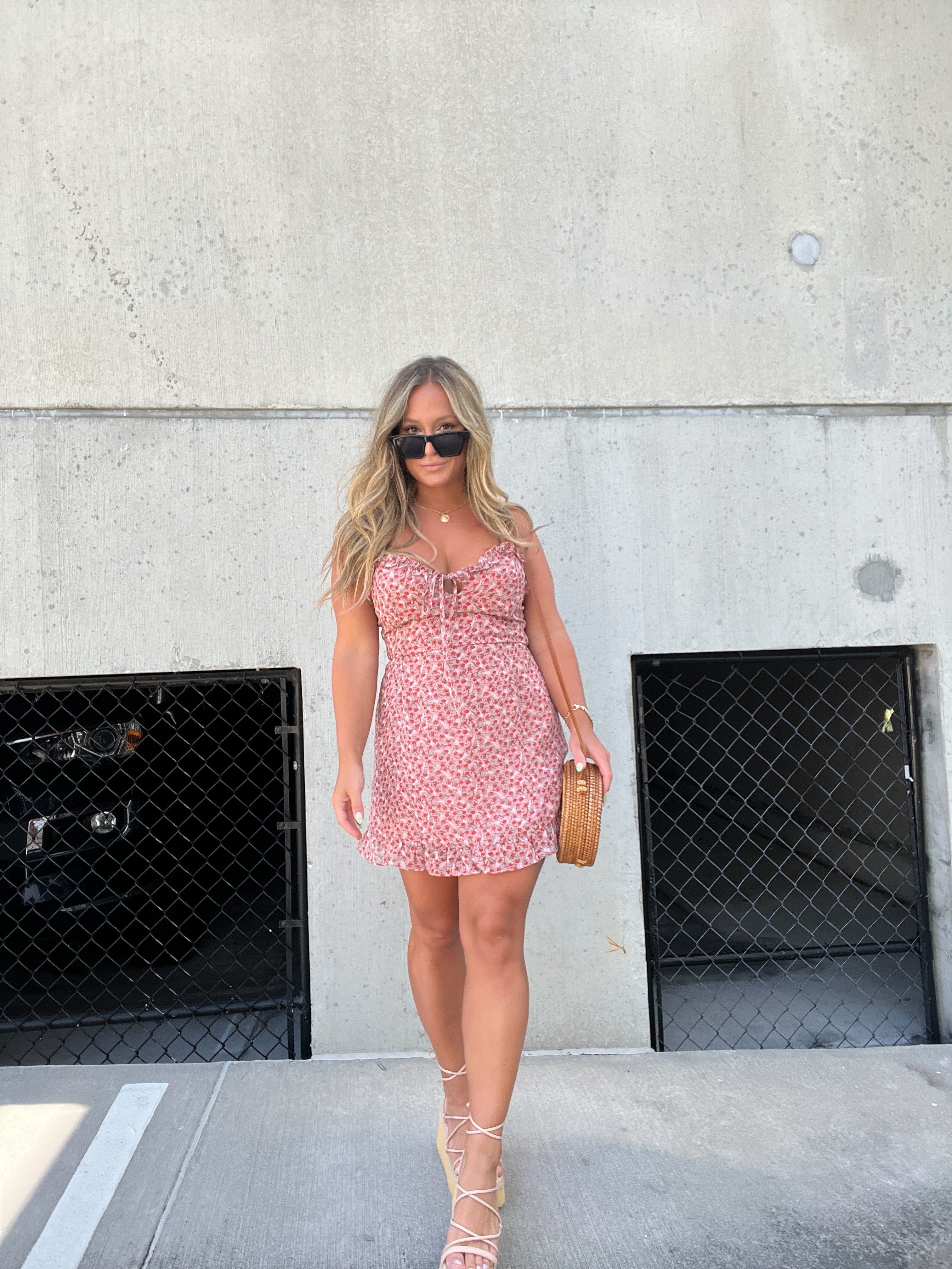 DAINTY ROSE RUFFLED MINI DRESS sold by Chic by Ally B product image thumbnail 2