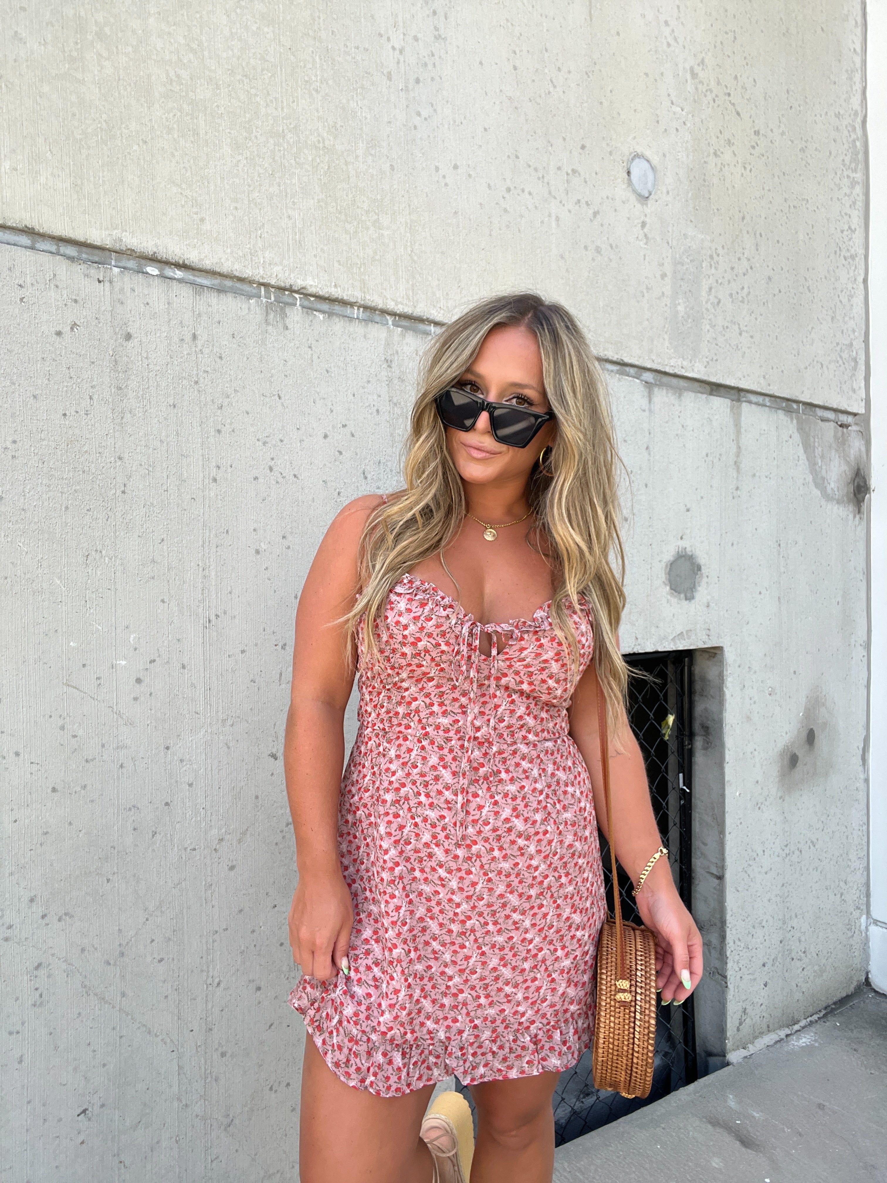 DAINTY ROSE RUFFLED MINI DRESS sold by Chic by Ally B product image thumbnail 10