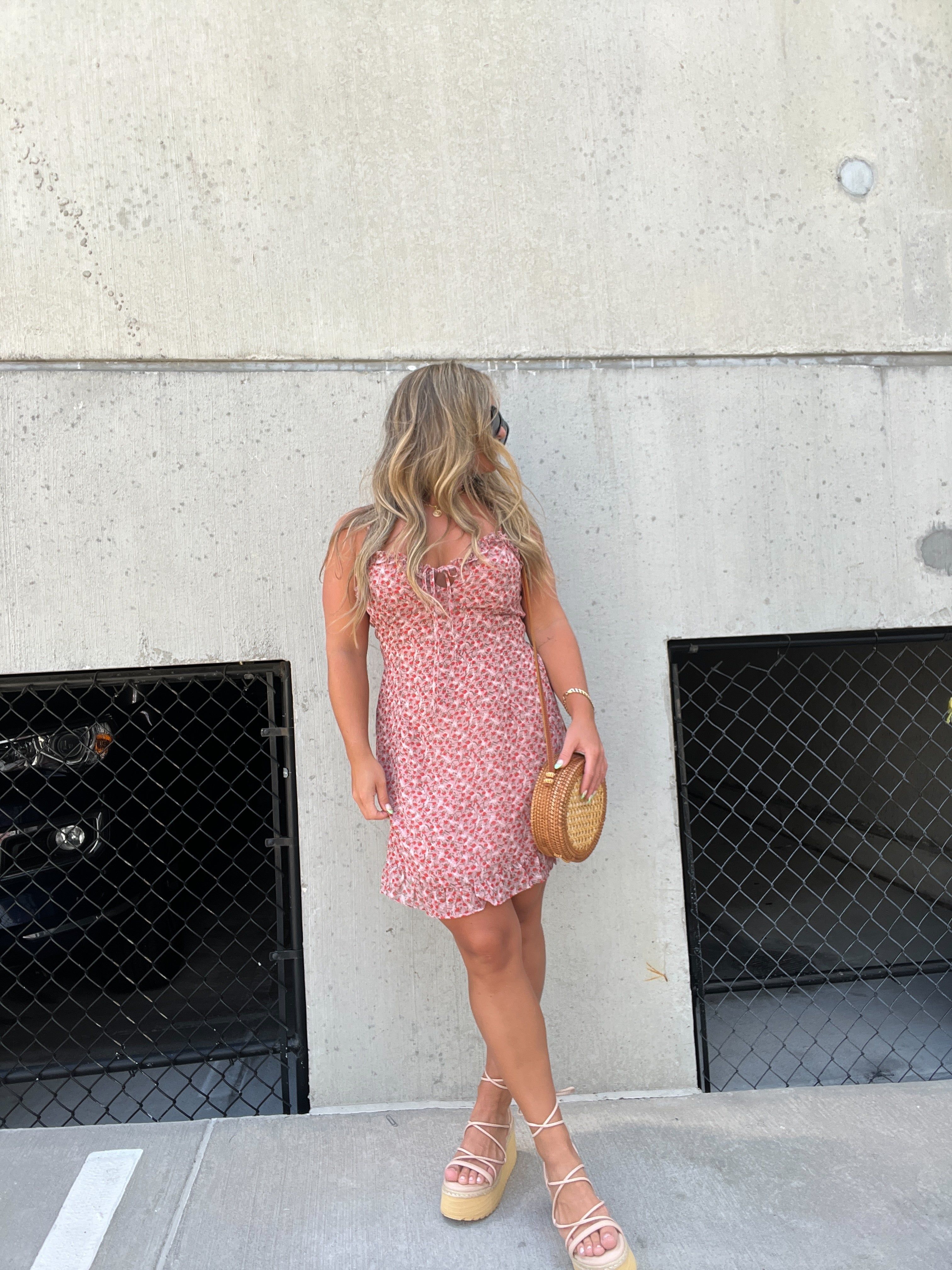 DAINTY ROSE RUFFLED MINI DRESS sold by Chic by Ally B product image thumbnail 9