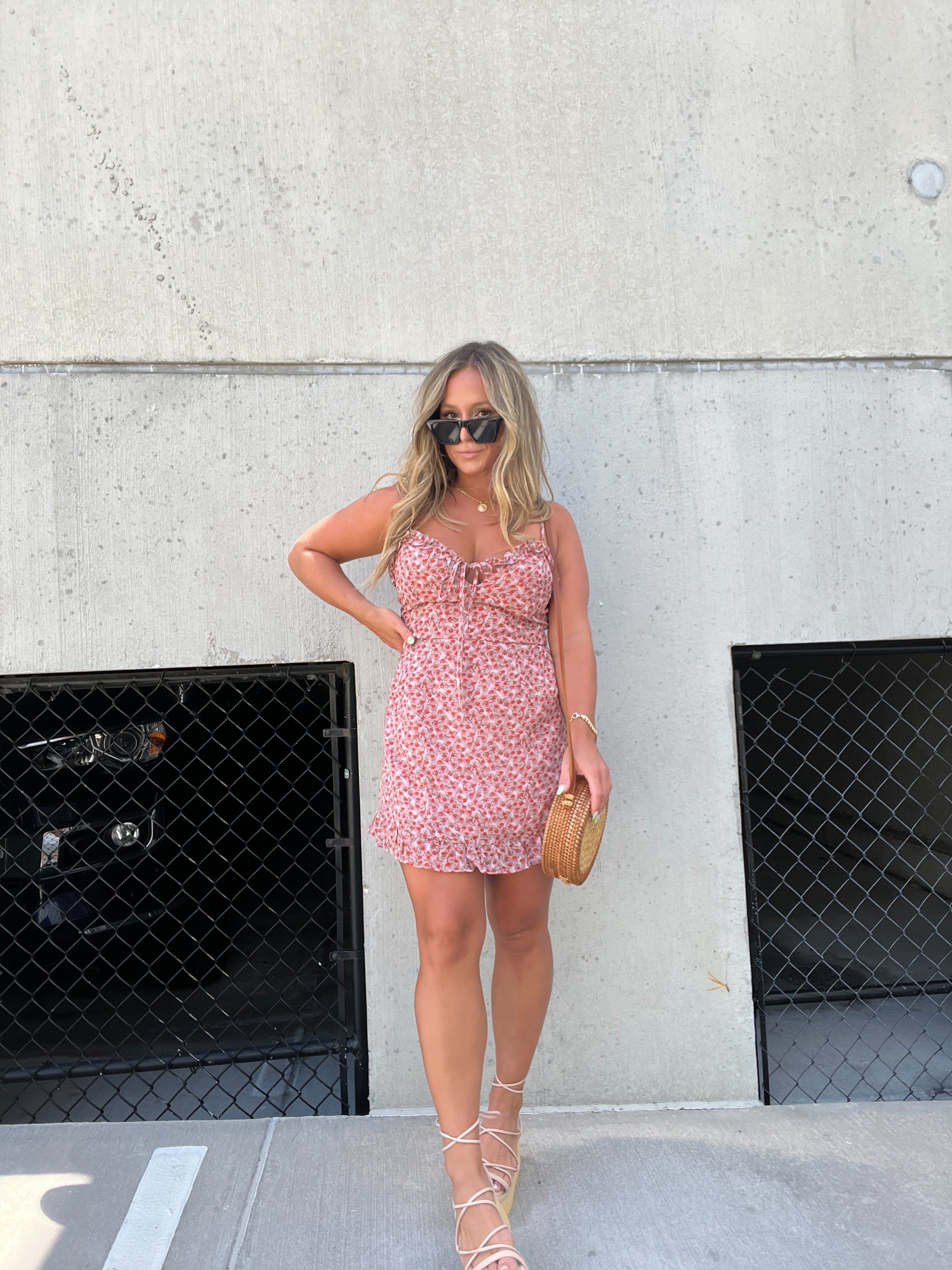 DAINTY ROSE RUFFLED MINI DRESS sold by Chic by Ally B product image thumbnail 17