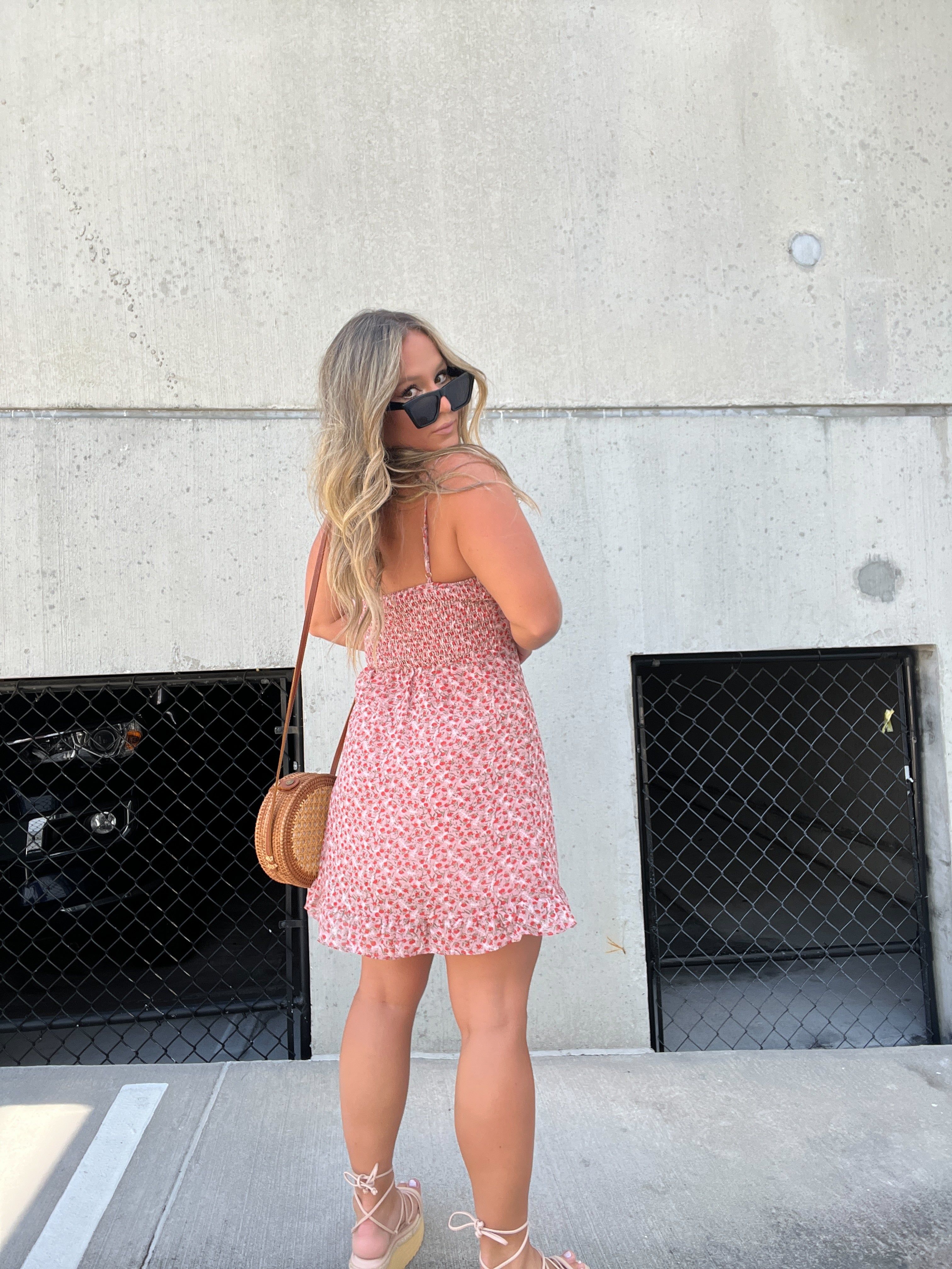 DAINTY ROSE RUFFLED MINI DRESS sold by Chic by Ally B product image thumbnail 3