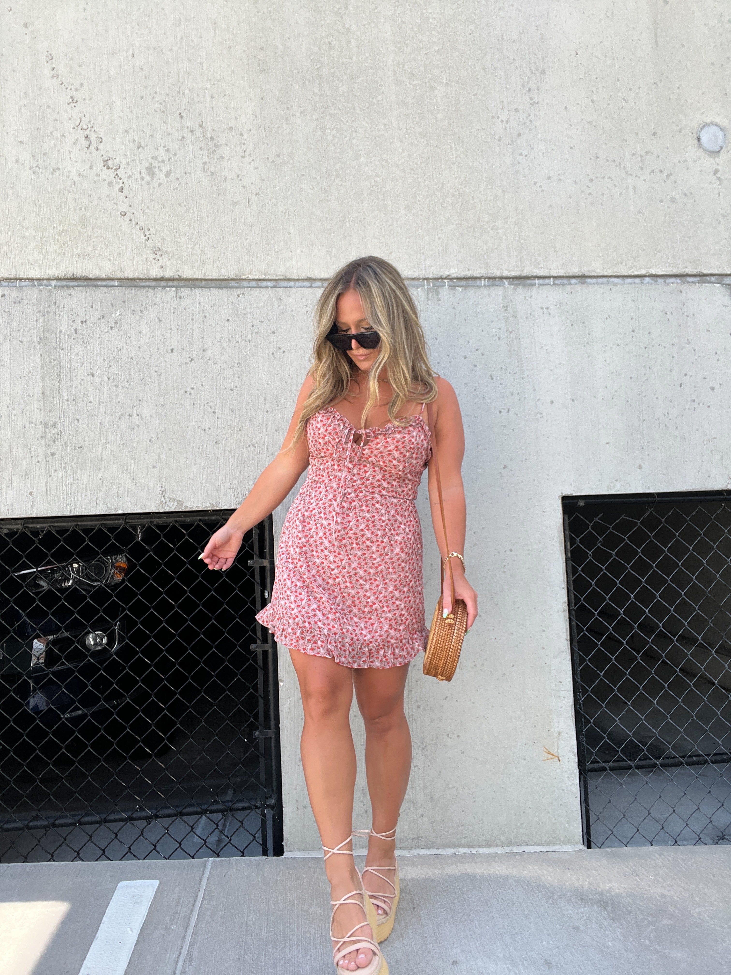 DAINTY ROSE RUFFLED MINI DRESS sold by Chic by Ally B product image thumbnail 5