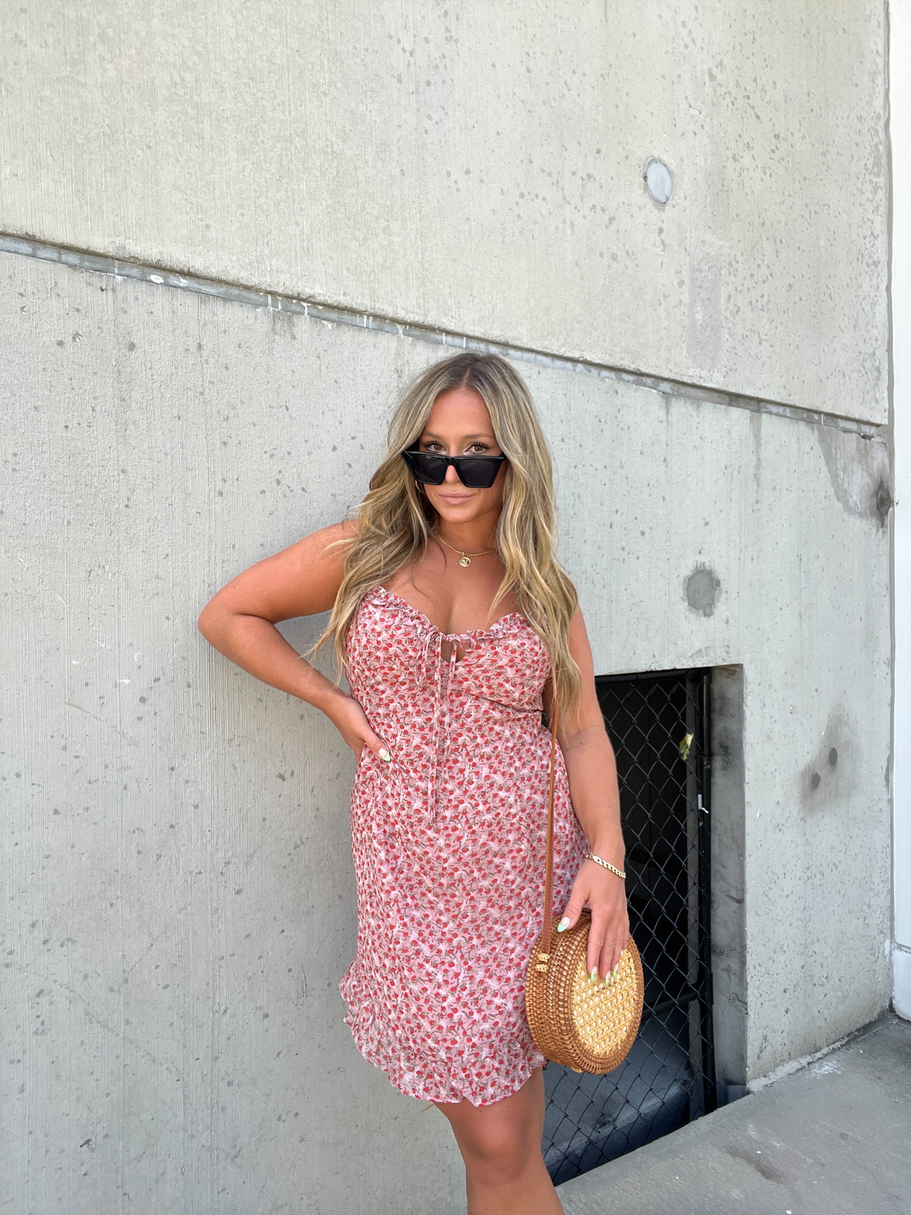 DAINTY ROSE RUFFLED MINI DRESS sold by Chic by Ally B product image thumbnail 18