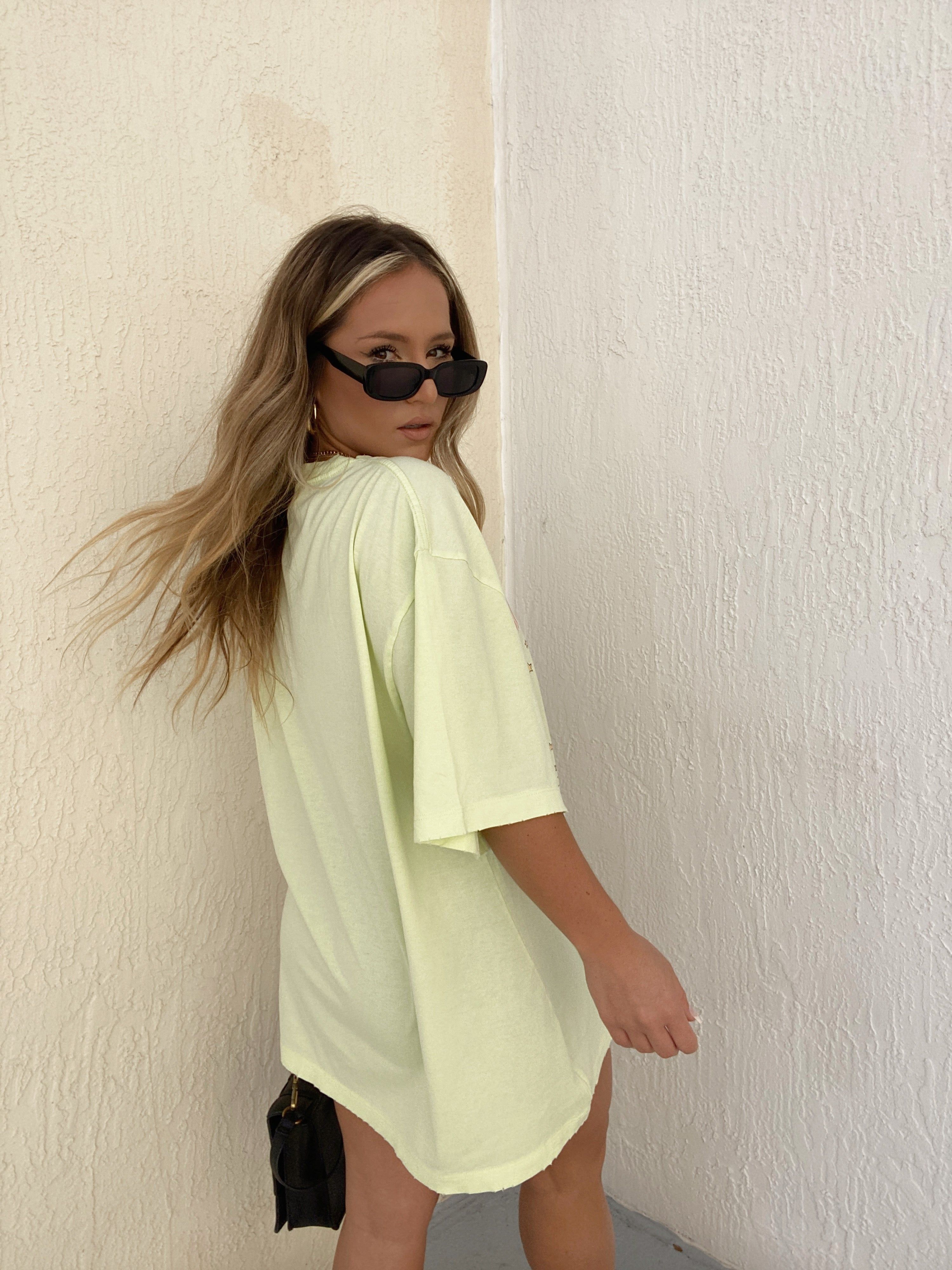 FREE SPIRIT DISTRESSED TEE NEON sold by Chic by Ally B product image thumbnail 5