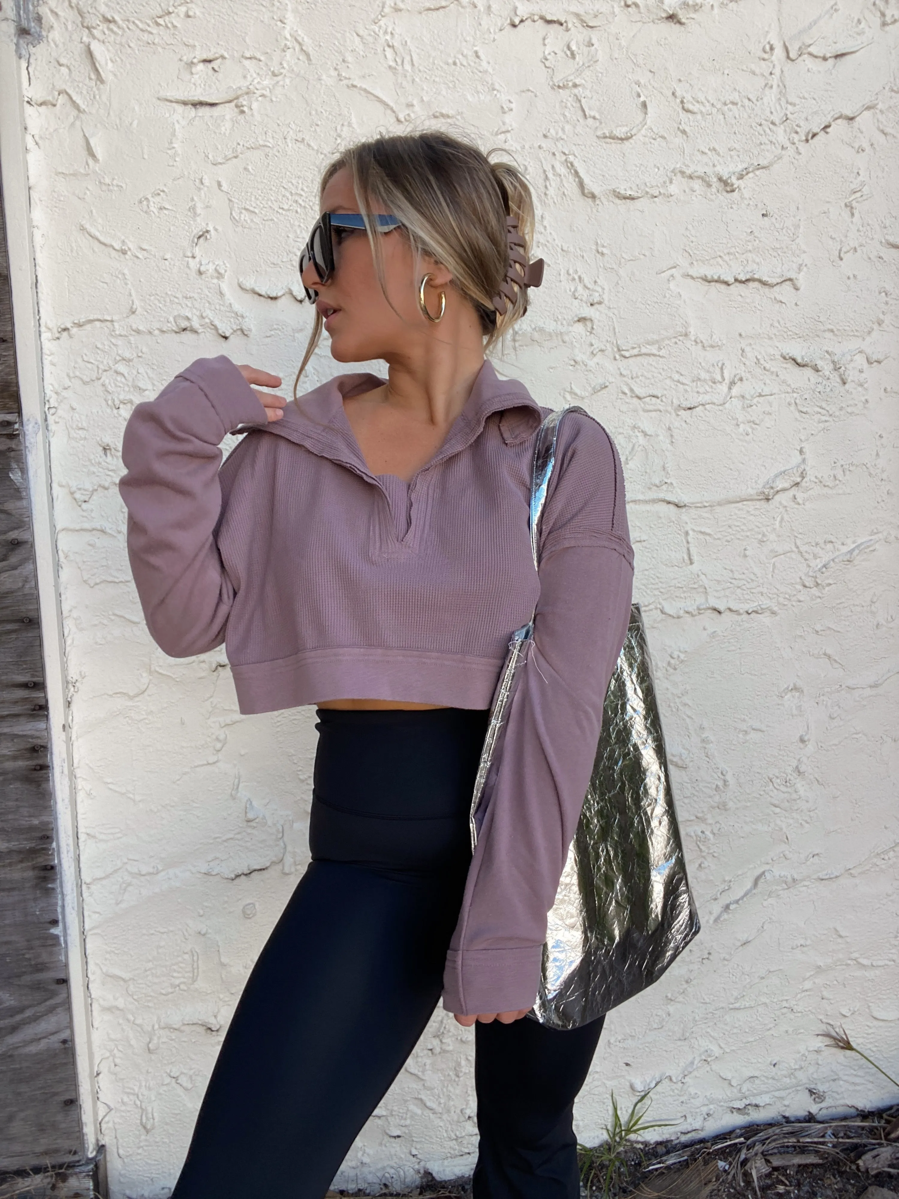 SPORTY SPICE TOP MAUVE sold by Chic by Ally B product image thumbnail 3