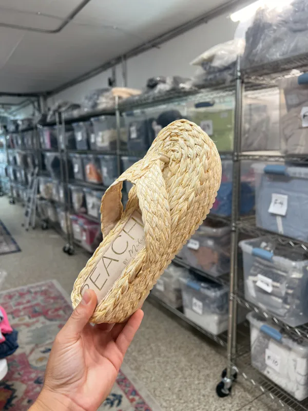 Sailor Platform Flip Flops Raffia sold by Chic by Ally B