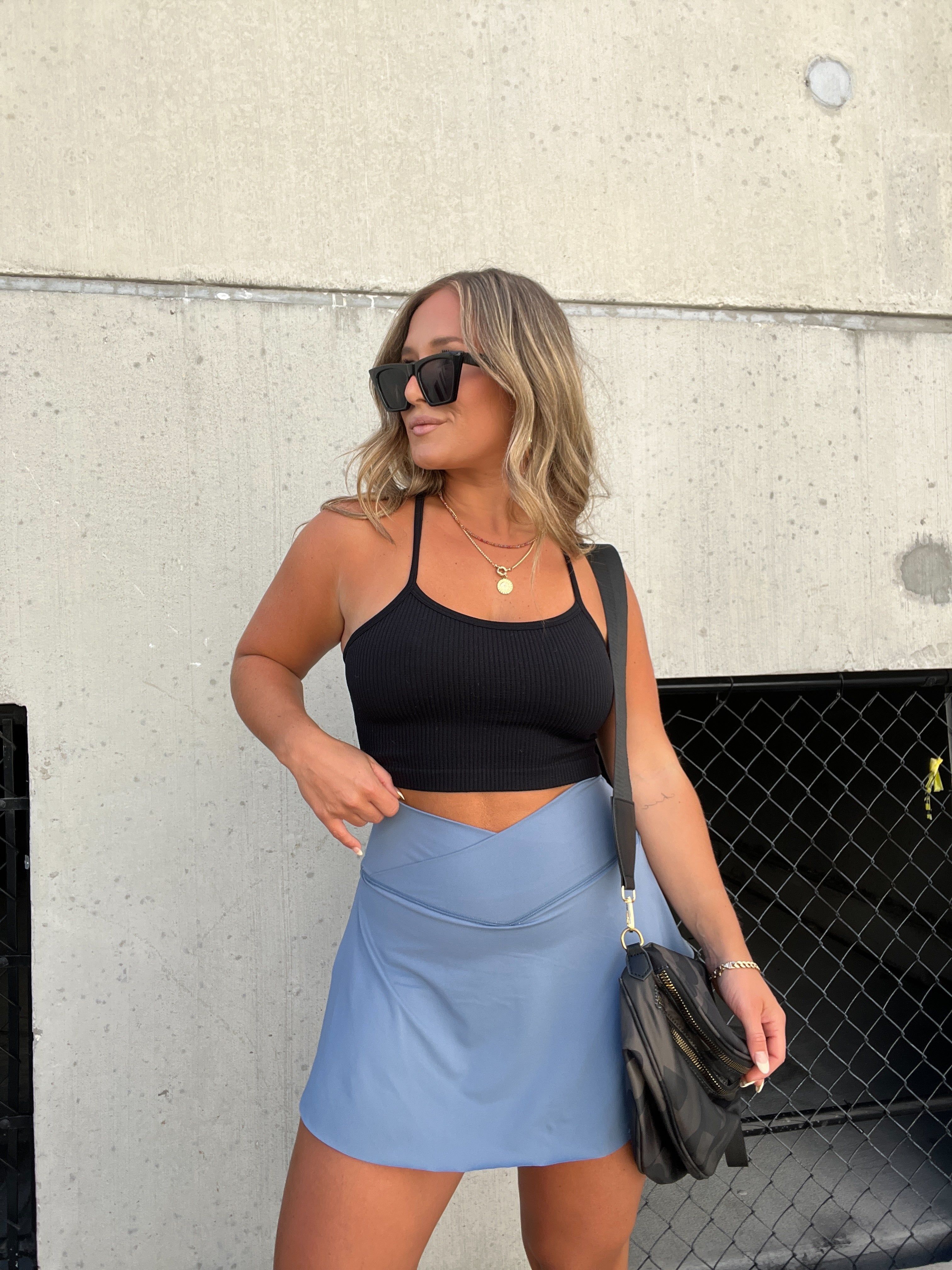 CROSSOVER SKORT DENIM BLUE sold by Chic by Ally B product image thumbnail 8