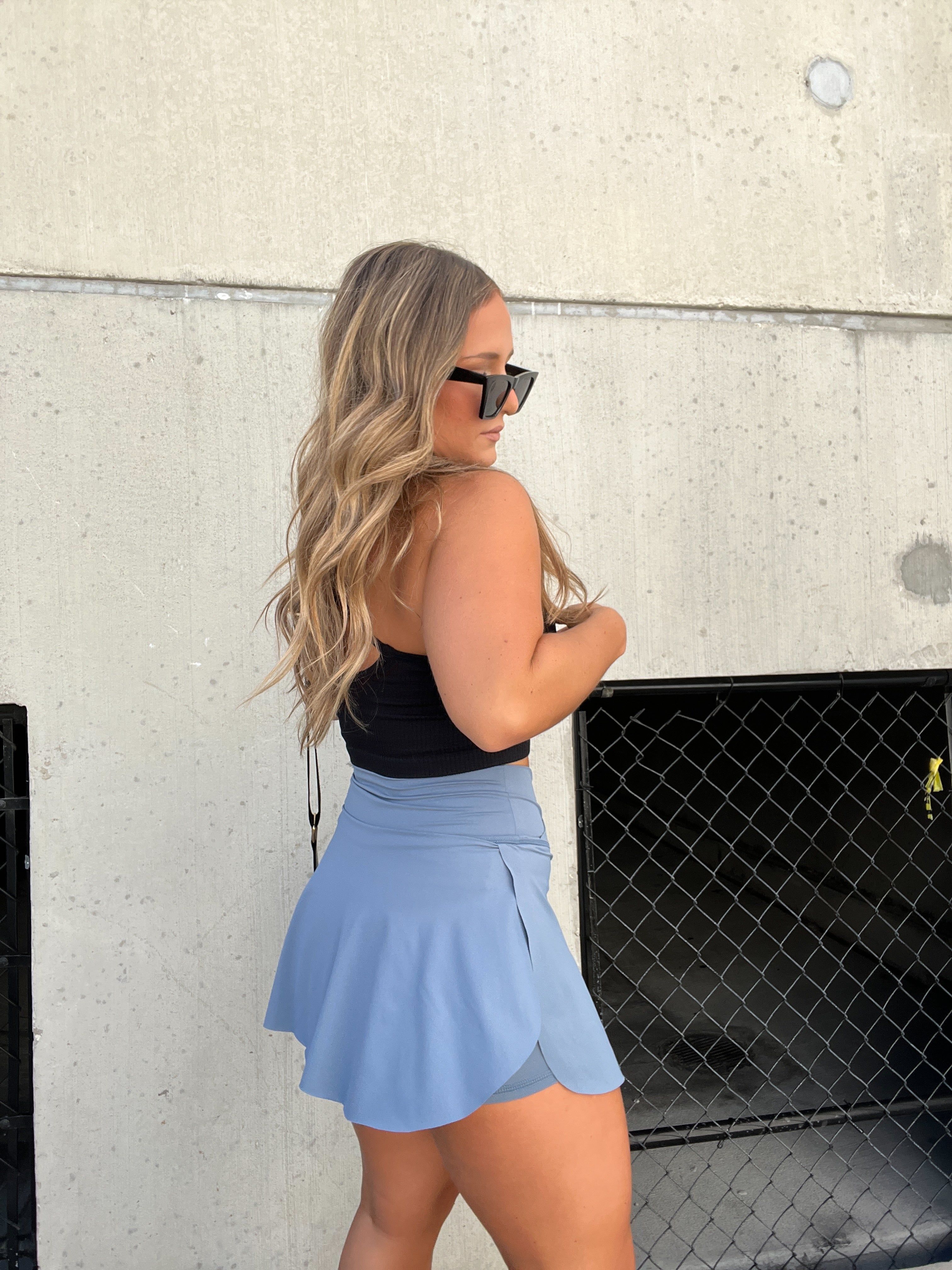 CROSSOVER SKORT DENIM BLUE sold by Chic by Ally B product image thumbnail 14