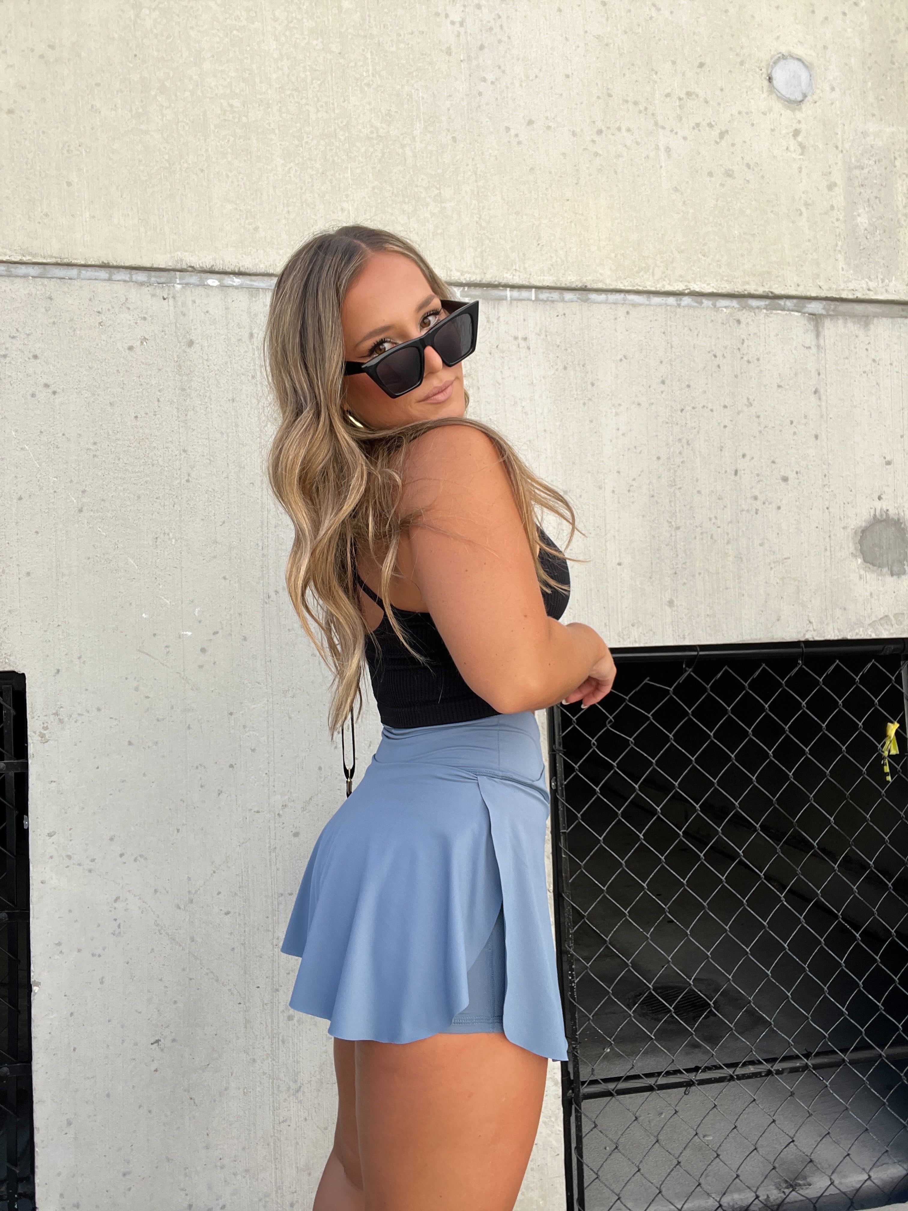 CROSSOVER SKORT DENIM BLUE sold by Chic by Ally B product image thumbnail 9