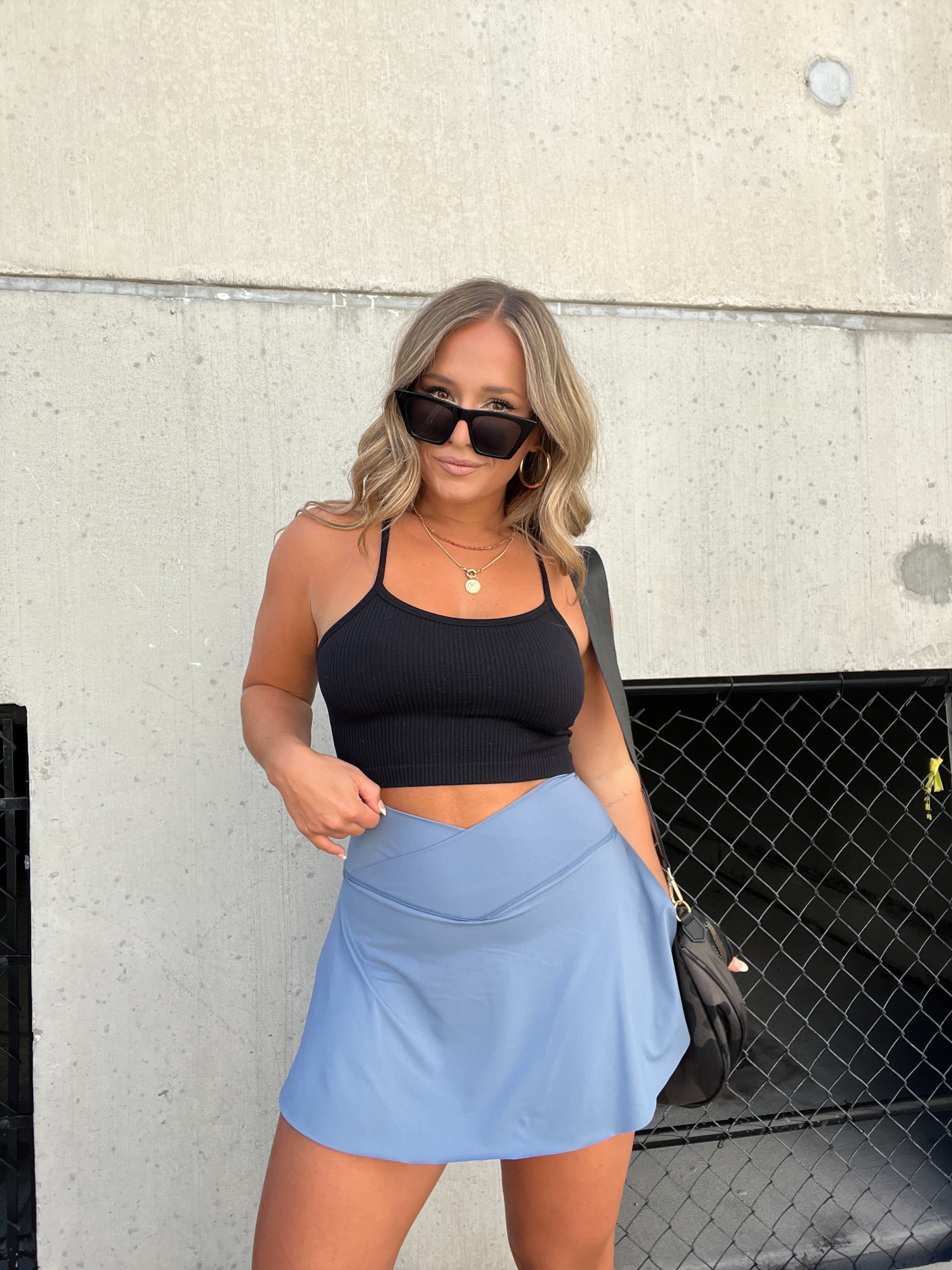 CROSSOVER SKORT DENIM BLUE sold by Chic by Ally B product image thumbnail 7