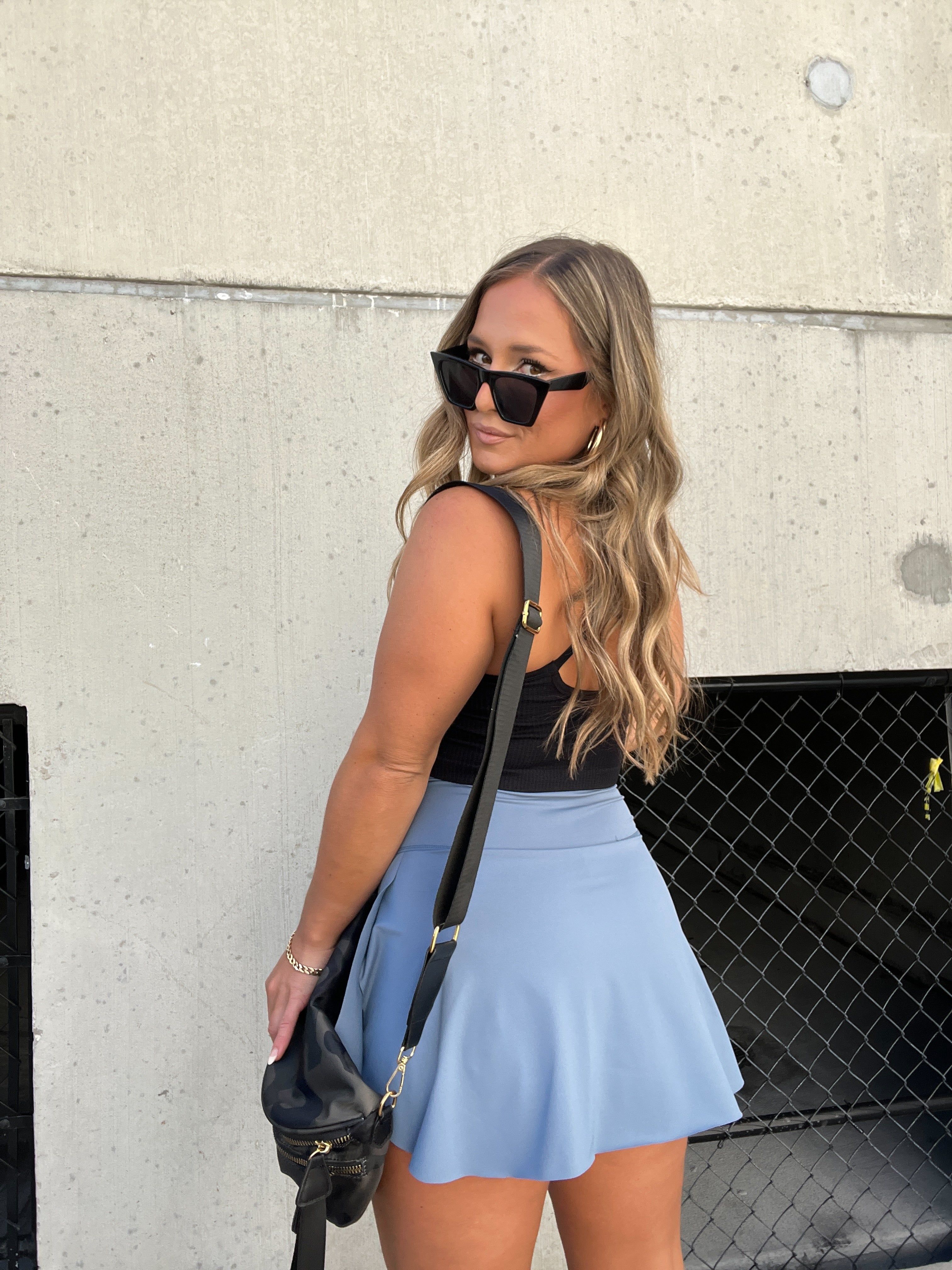 CROSSOVER SKORT DENIM BLUE sold by Chic by Ally B product image thumbnail 3