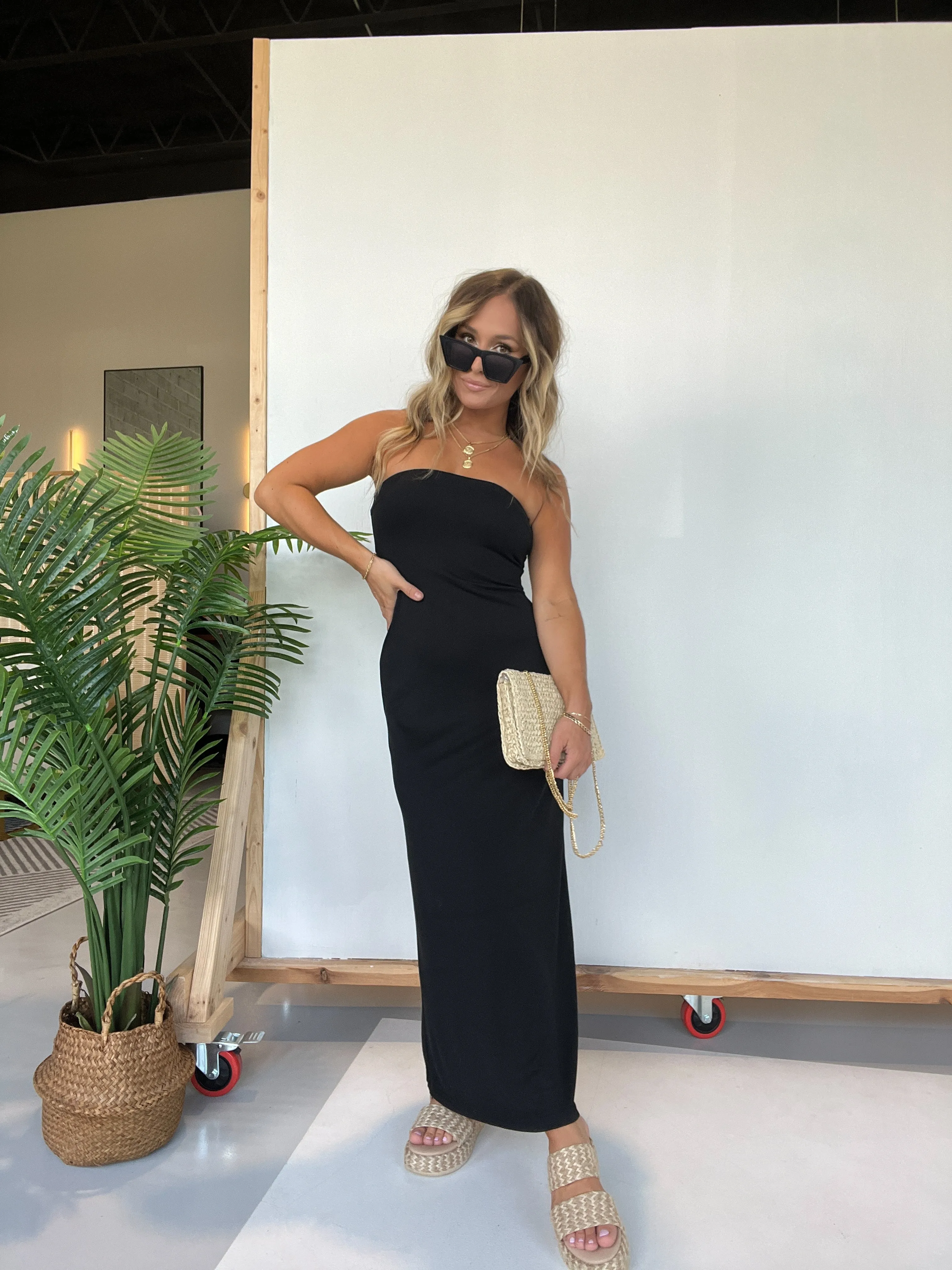 Cocktail Hour Midi Dress Black sold by Chic by Ally B