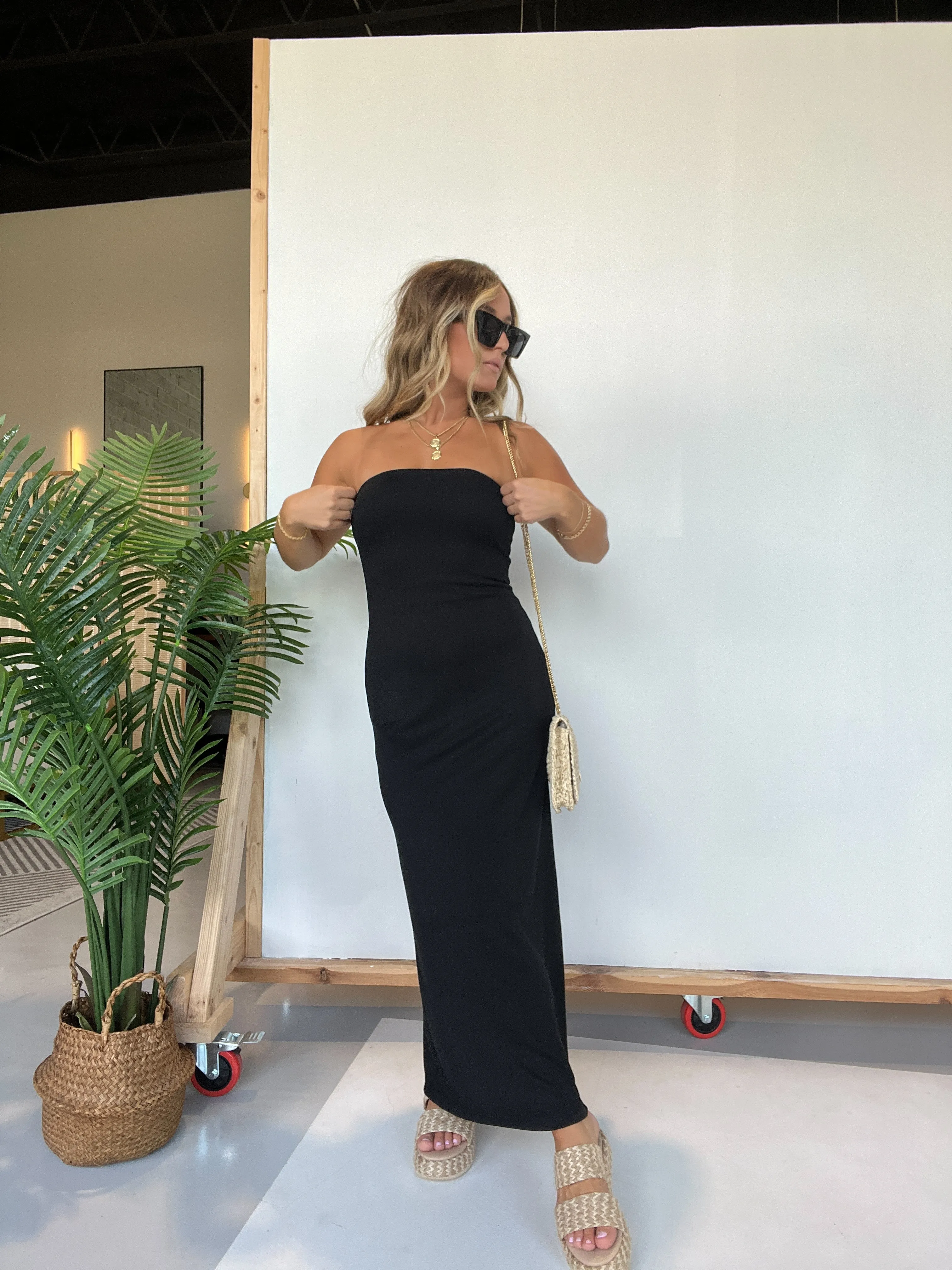 Cocktail Hour Midi Dress Black sold by Chic by Ally B product image thumbnail 4