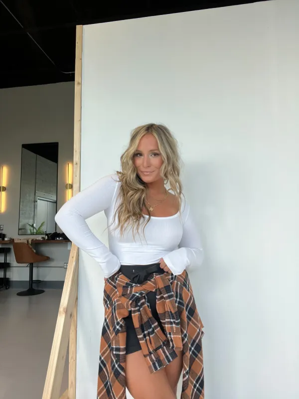 White Tate Long Sleeve sold by Chic by Ally B