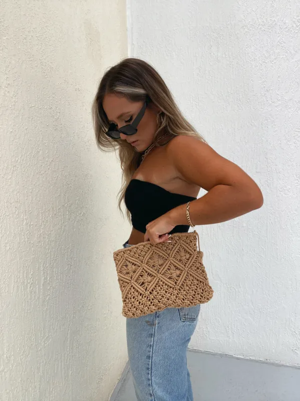 Summer Nights Clutch Khaki sold by Chic by Ally B