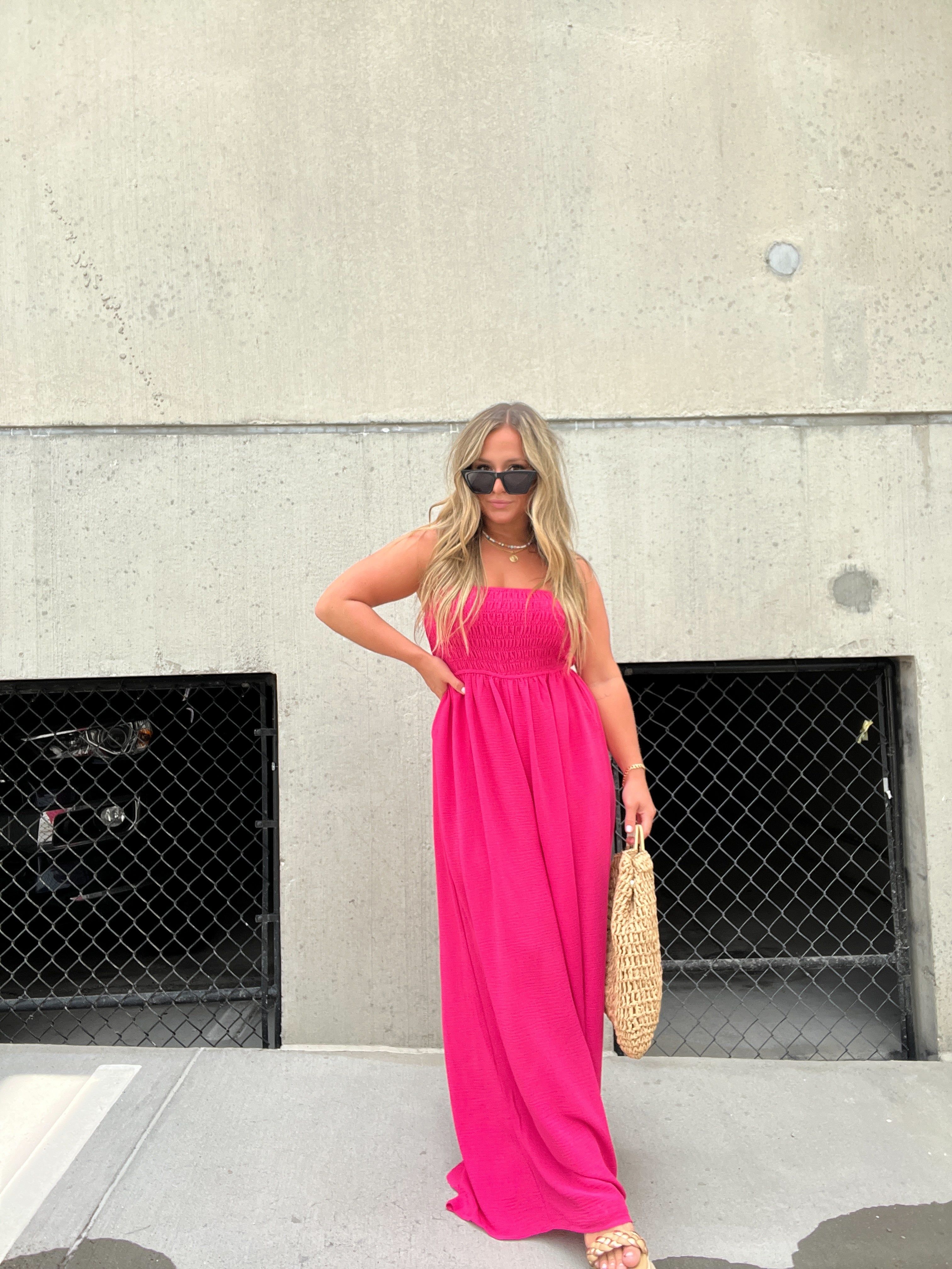 Not Gonna Happen Fuchsia Jumpsuit sold by Chic by Ally B product image thumbnail 2